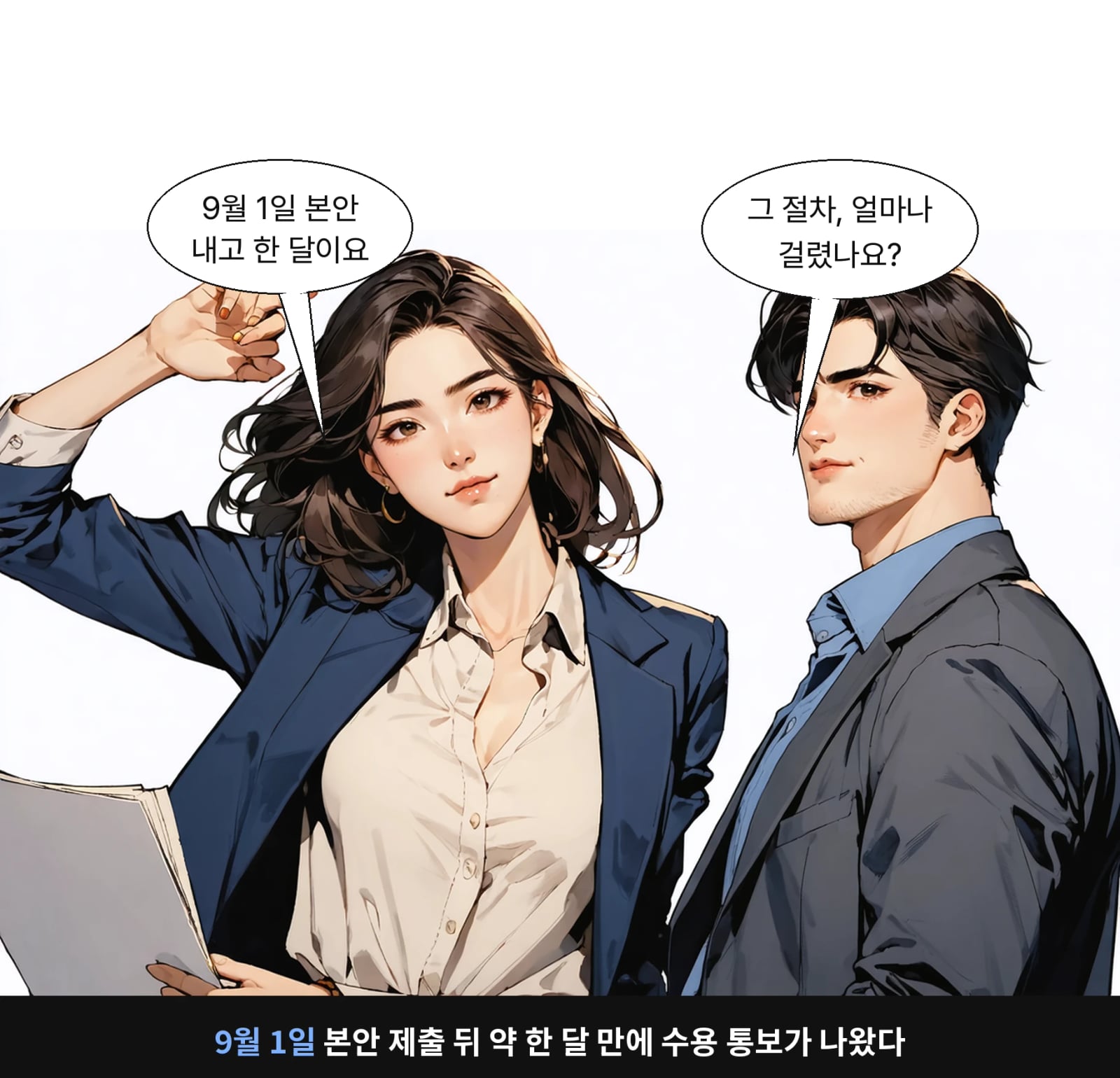 9월 1일 본안 제출 뒤 약 한 달 만에 수용 통보가 나왔다