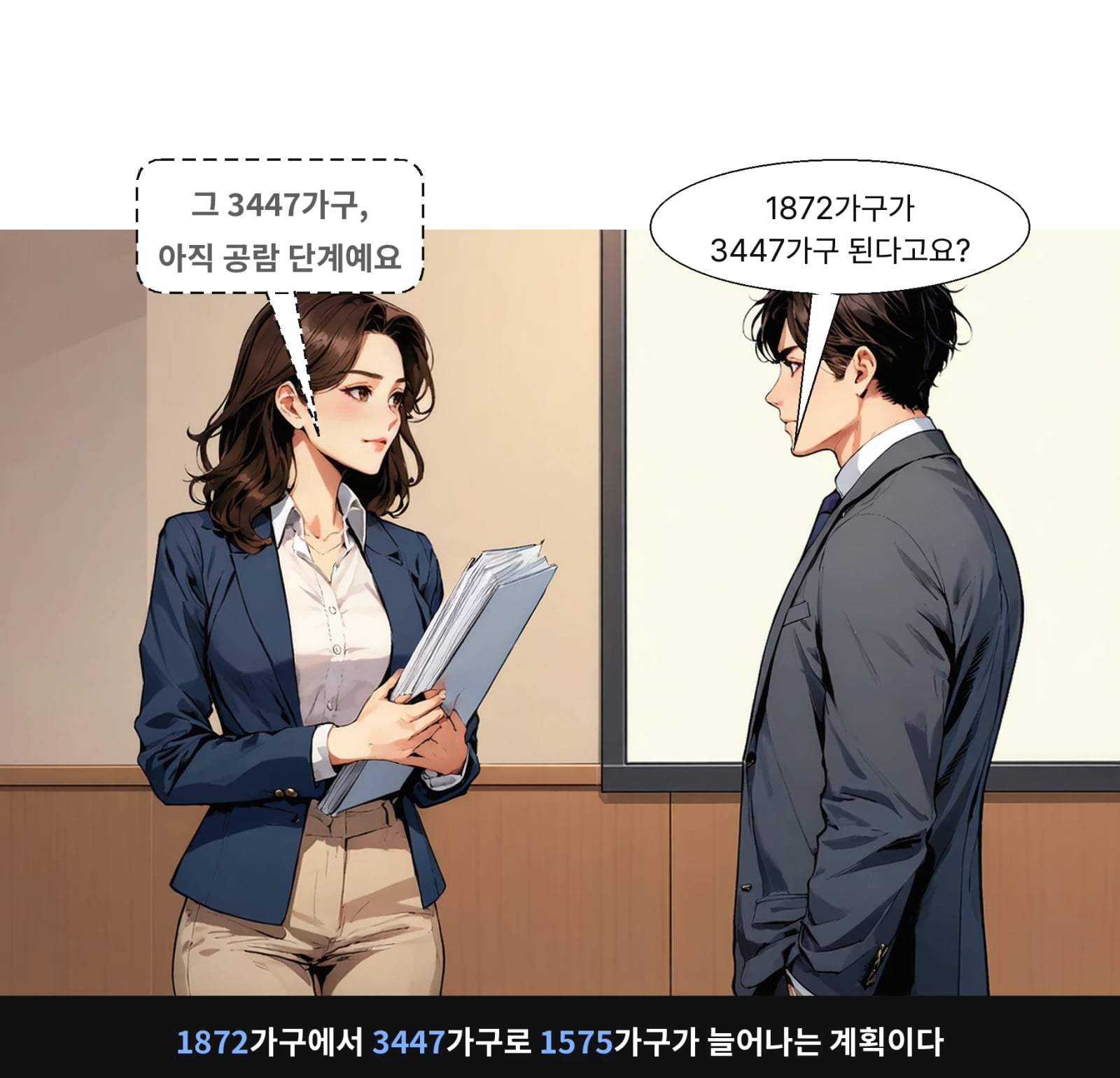 1872가구에서 3447가구로 1575가구가 늘어나는 계획이다