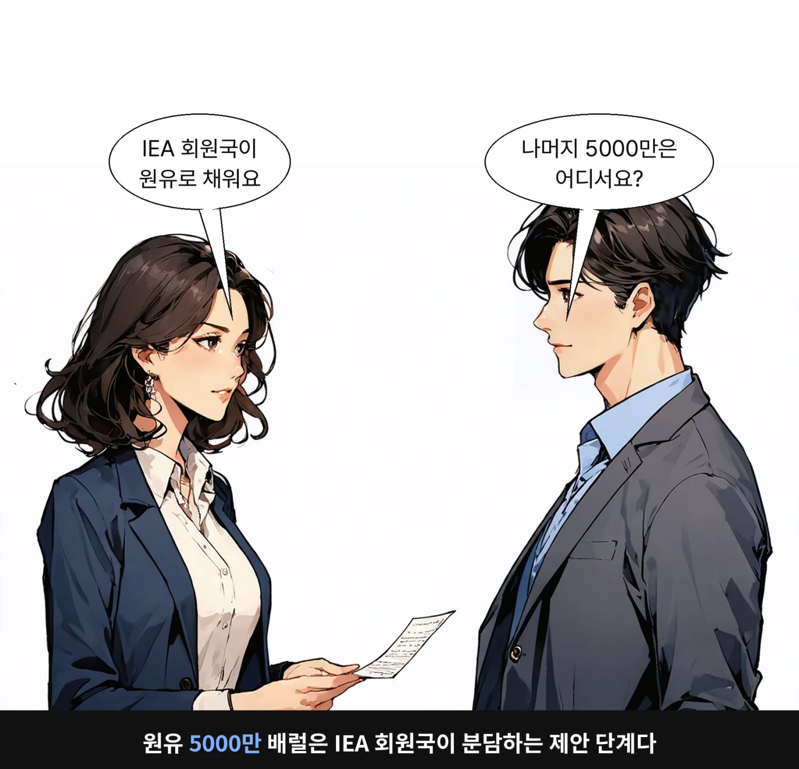 원유 5000만 배럴은 IEA 회원국이 분담하는 제안 단계다