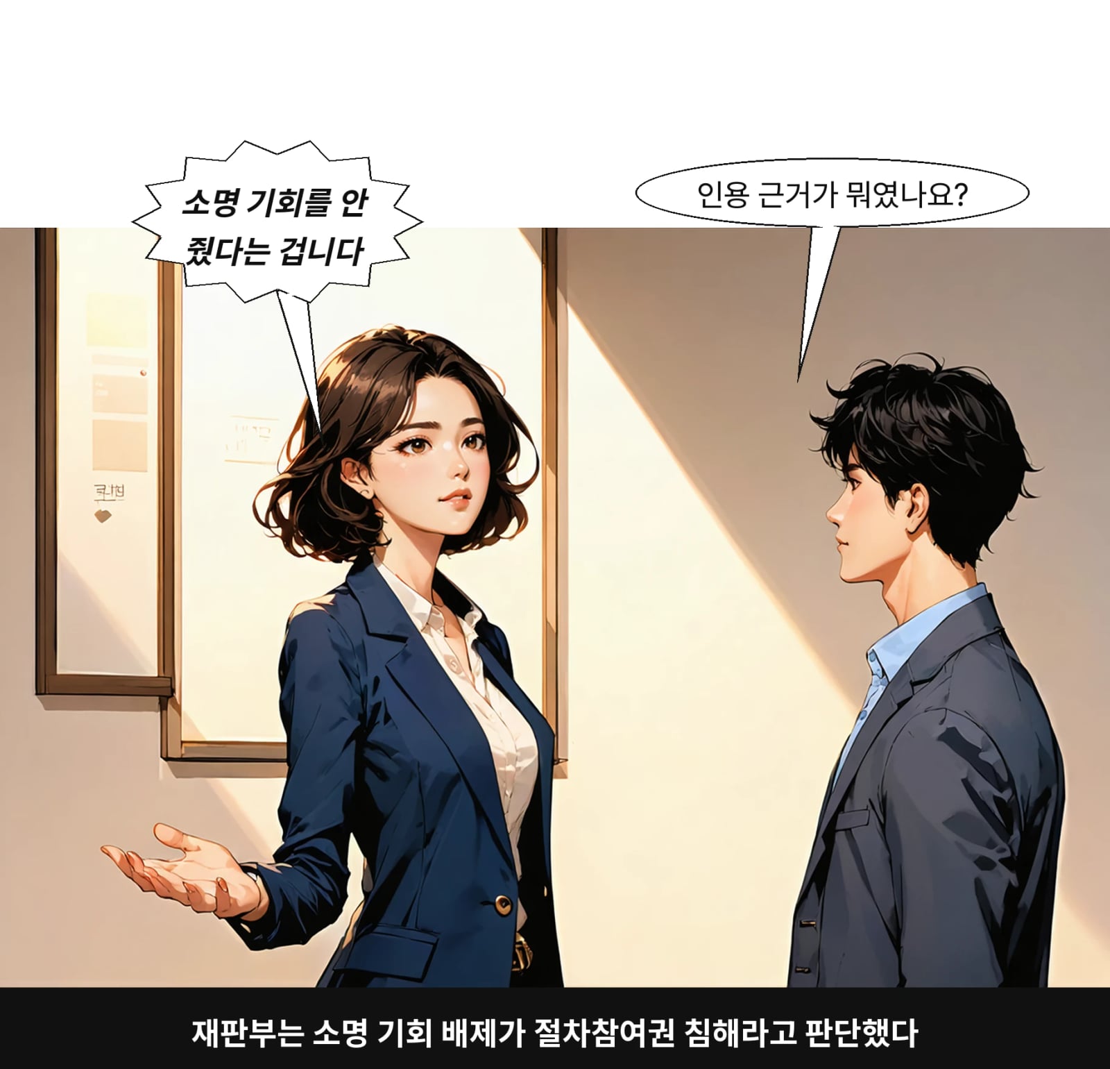 재판부는 소명 기회 배제가 절차참여권 침해라고 판단했다
