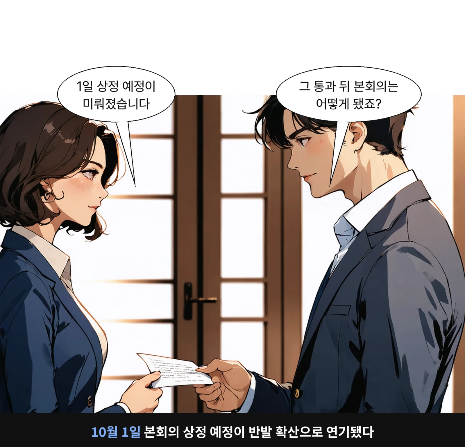 10월 1일 본회의 상정 예정이 반발 확산으로 연기됐다