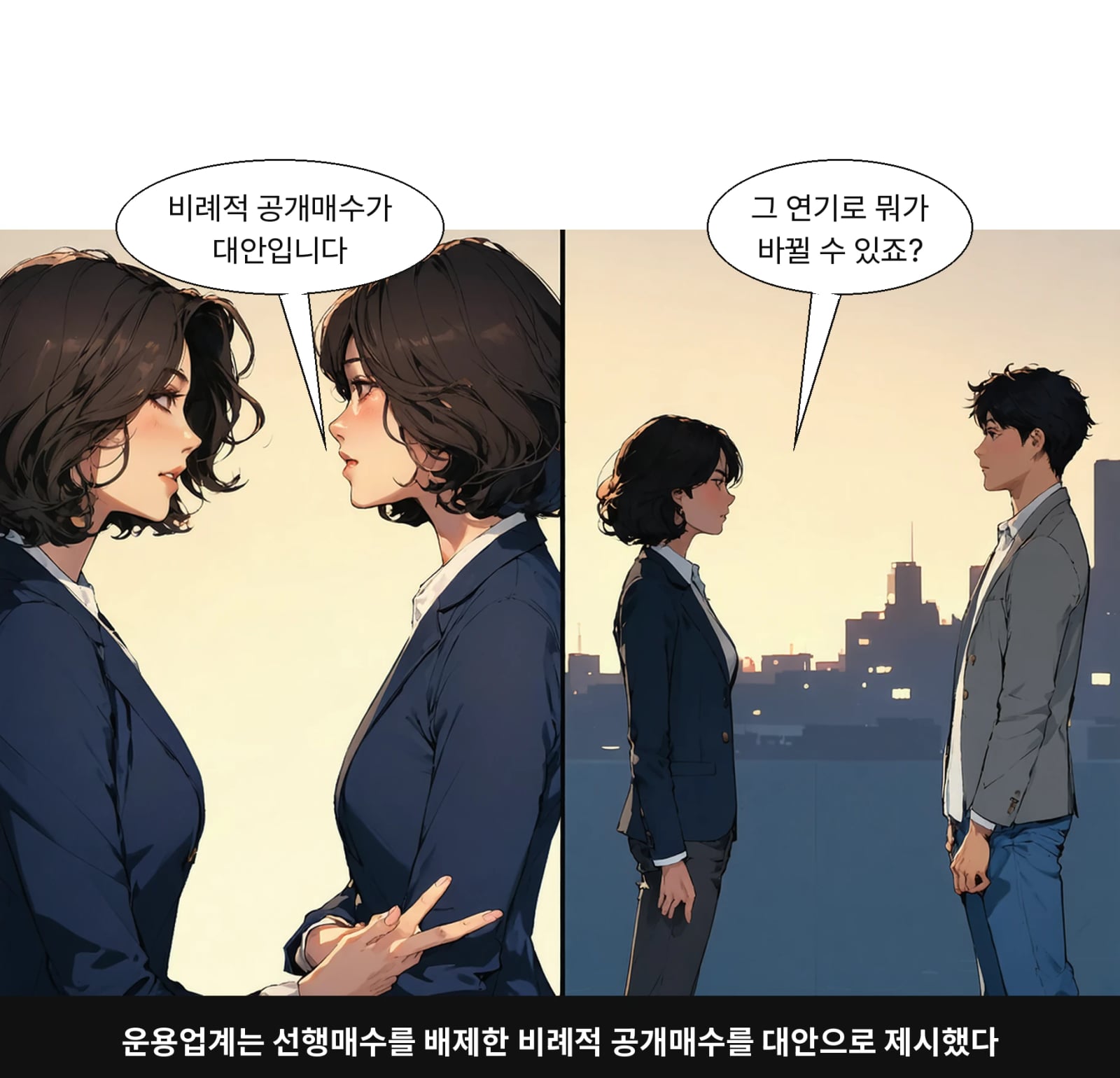 운용업계는 선행매수를 배제한 비례적 공개매수를 대안으로 제시했다