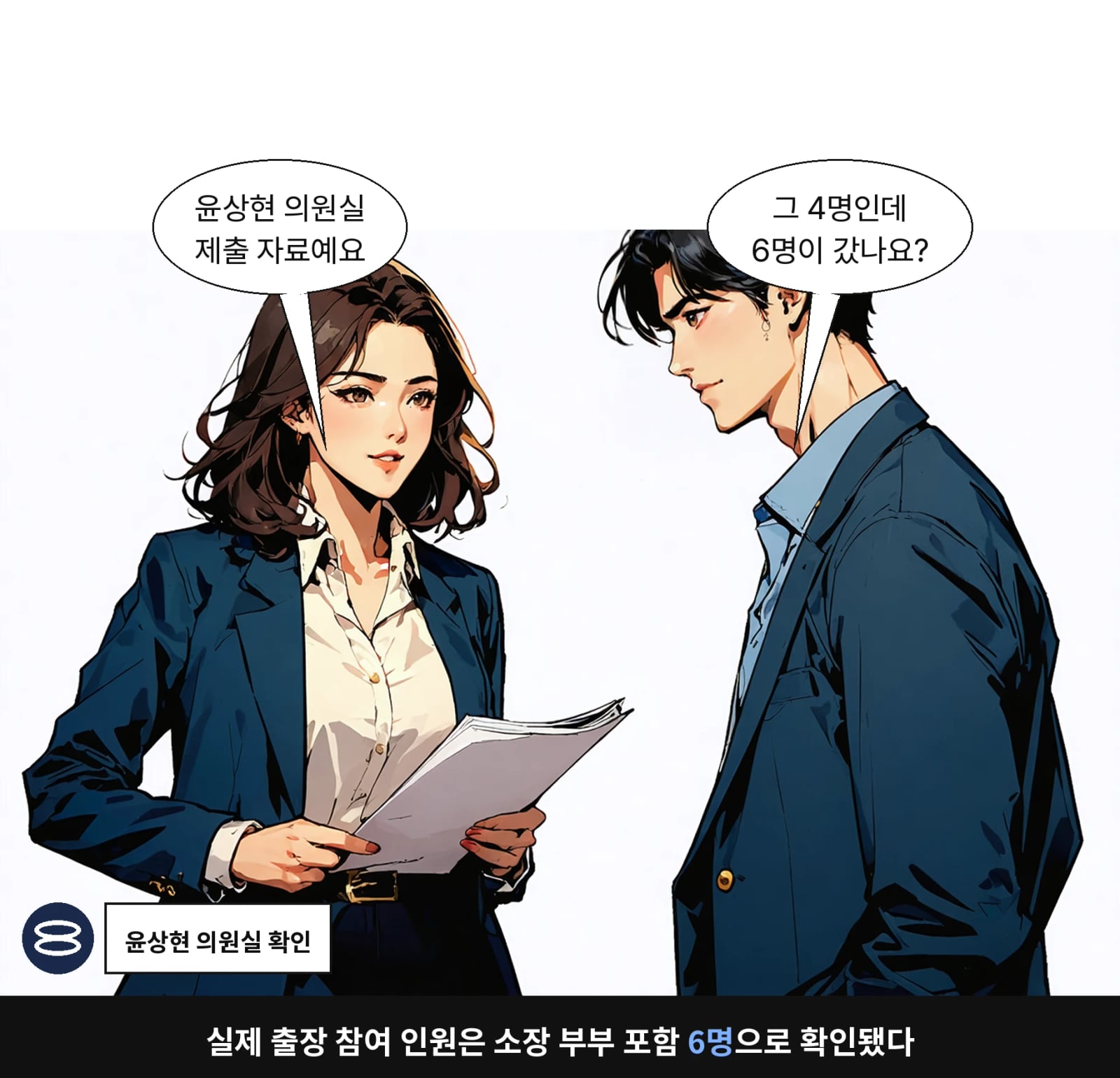 실제 출장 참여 인원은 소장 부부 포함 6명으로 확인됐다