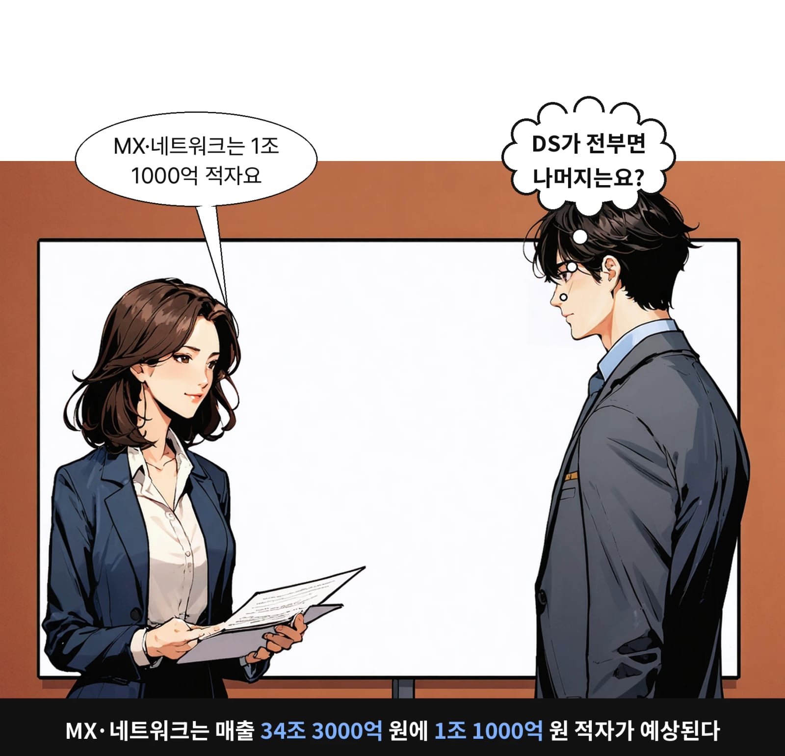 MX·네트워크는 매출 34조 3000억 원에 1조 1000억 원 적자가 예상된다