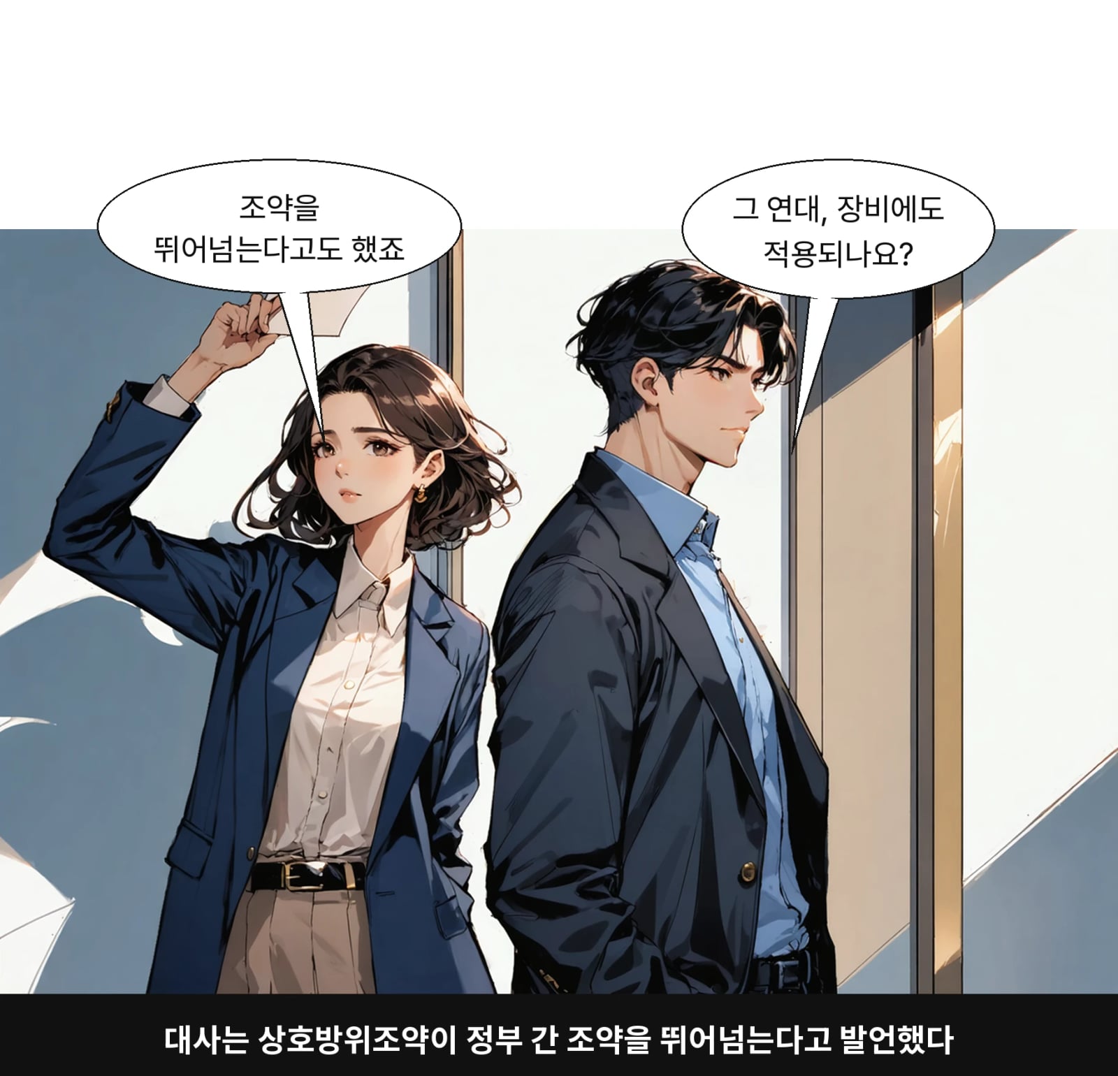대사는 상호방위조약이 정부 간 조약을 뛰어넘는다고 발언했다
