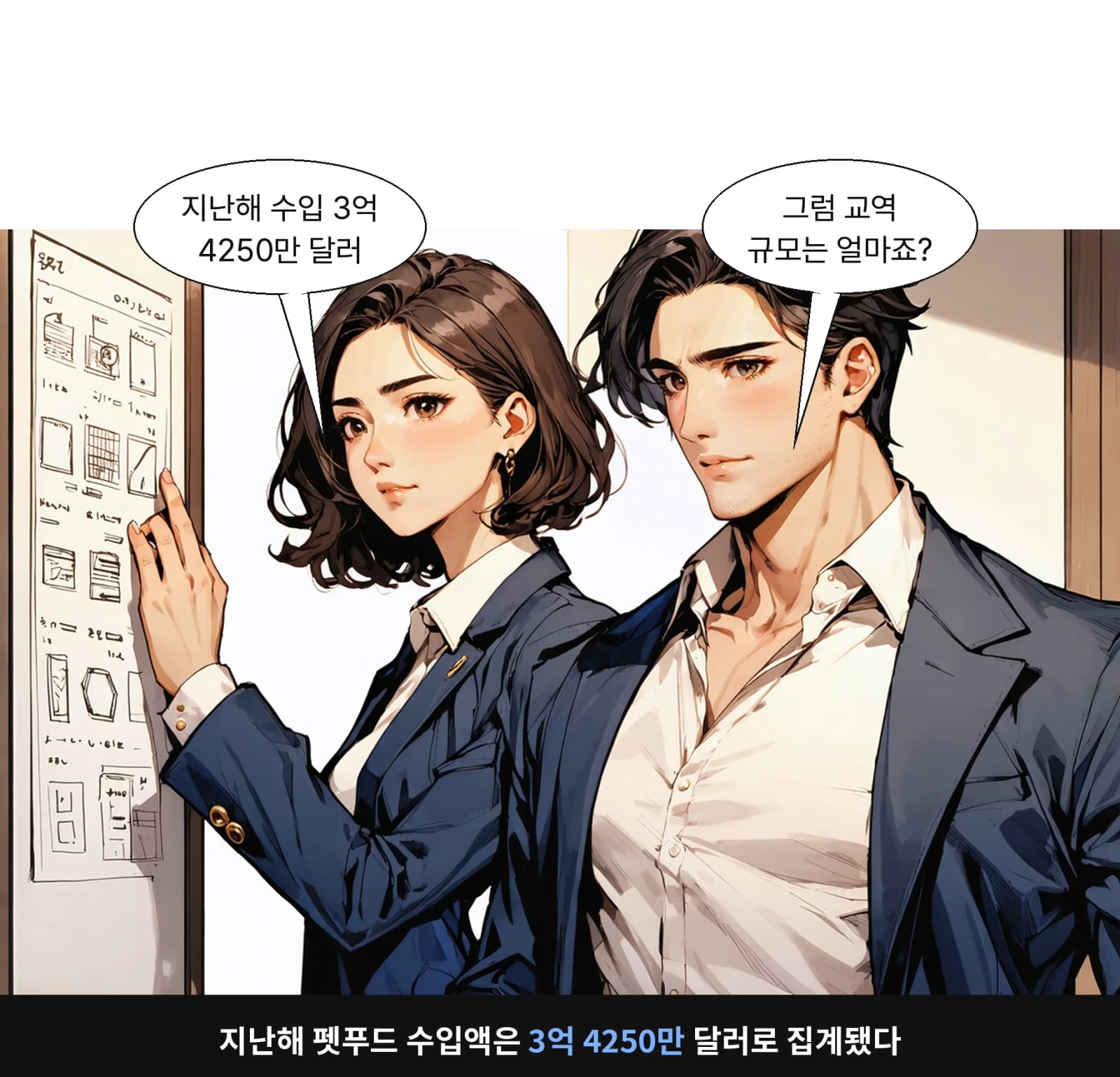 지난해 펫푸드 수입액은 3억 4250만 달러로 집계됐다