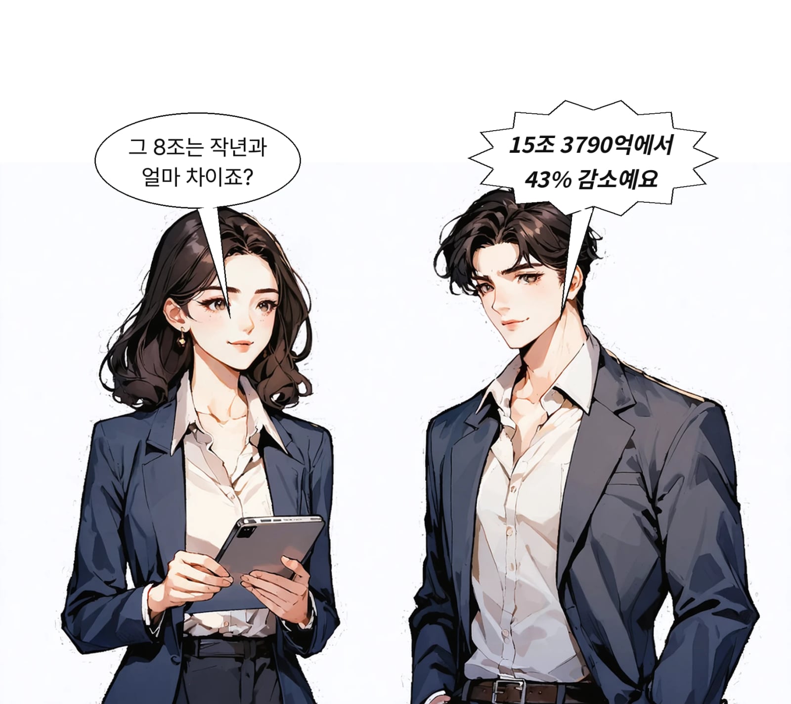 지난해 3분기 15조 3790억 원 대비 43% 감소했다