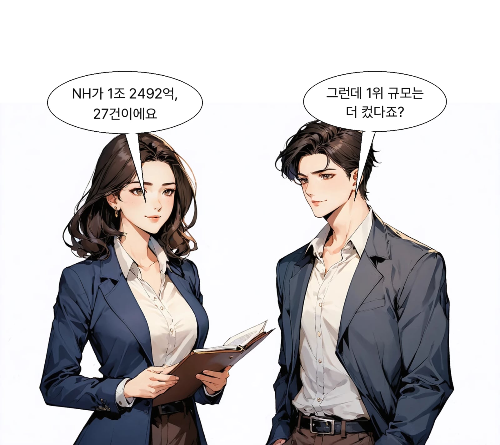 NH투자증권은 1조 2492억 원, 27건을 인수했다