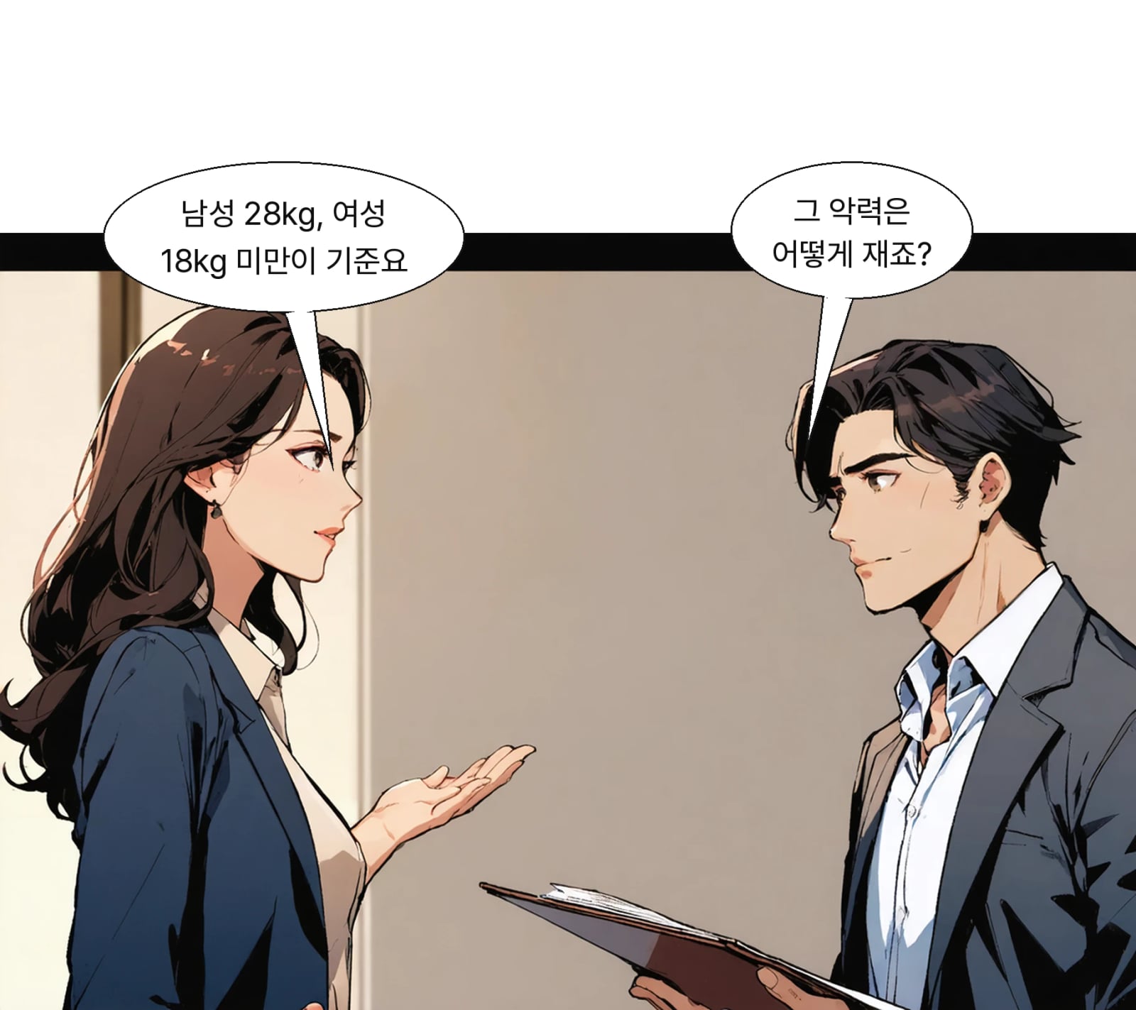 악력 저하는 악력계 기준 남성 28kg, 여성 18kg 미만일 때 진단한다