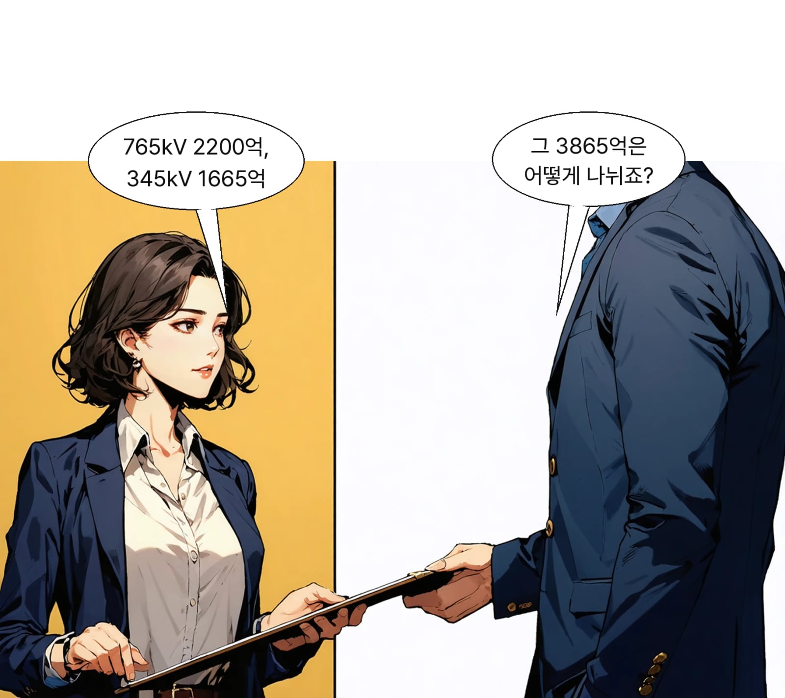 미 남·북부 데이터센터에 765㎸ 2200억, 345㎸ 1665억 원을 공급한다