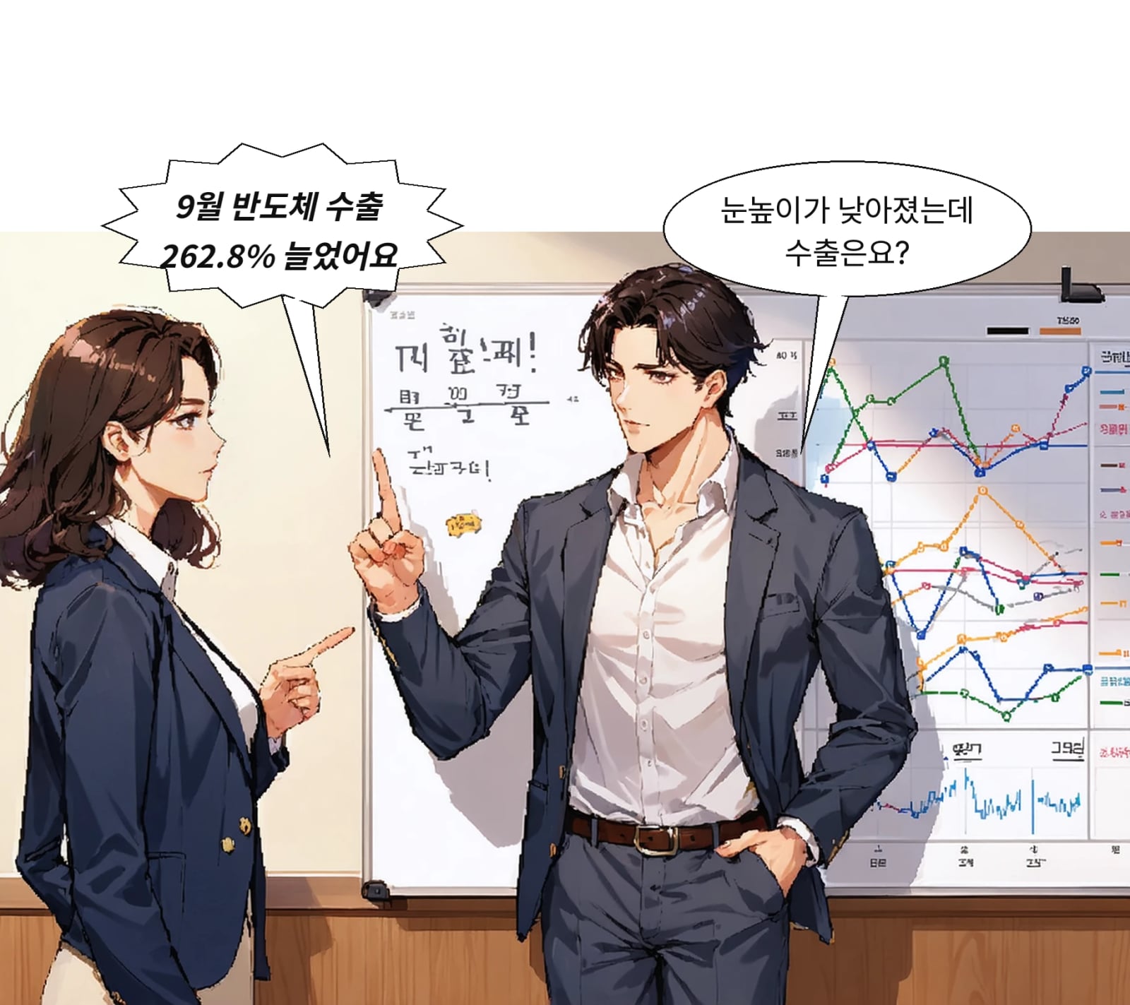 9월 반도체 수출은 전년 동기 대비 262.8% 증가했다