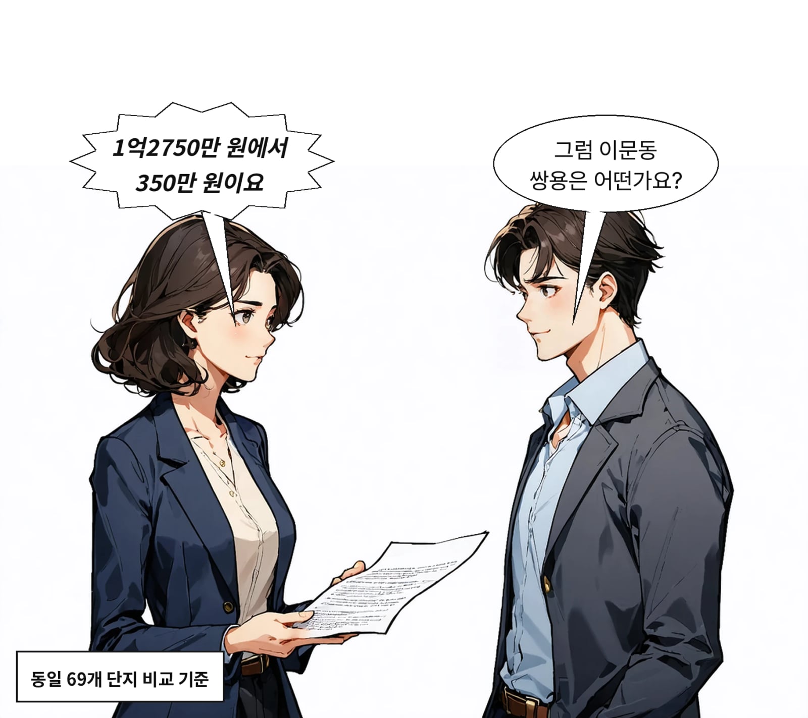이문동 쌍용은 매매 격차가 350만 원까지 좁혀졌다