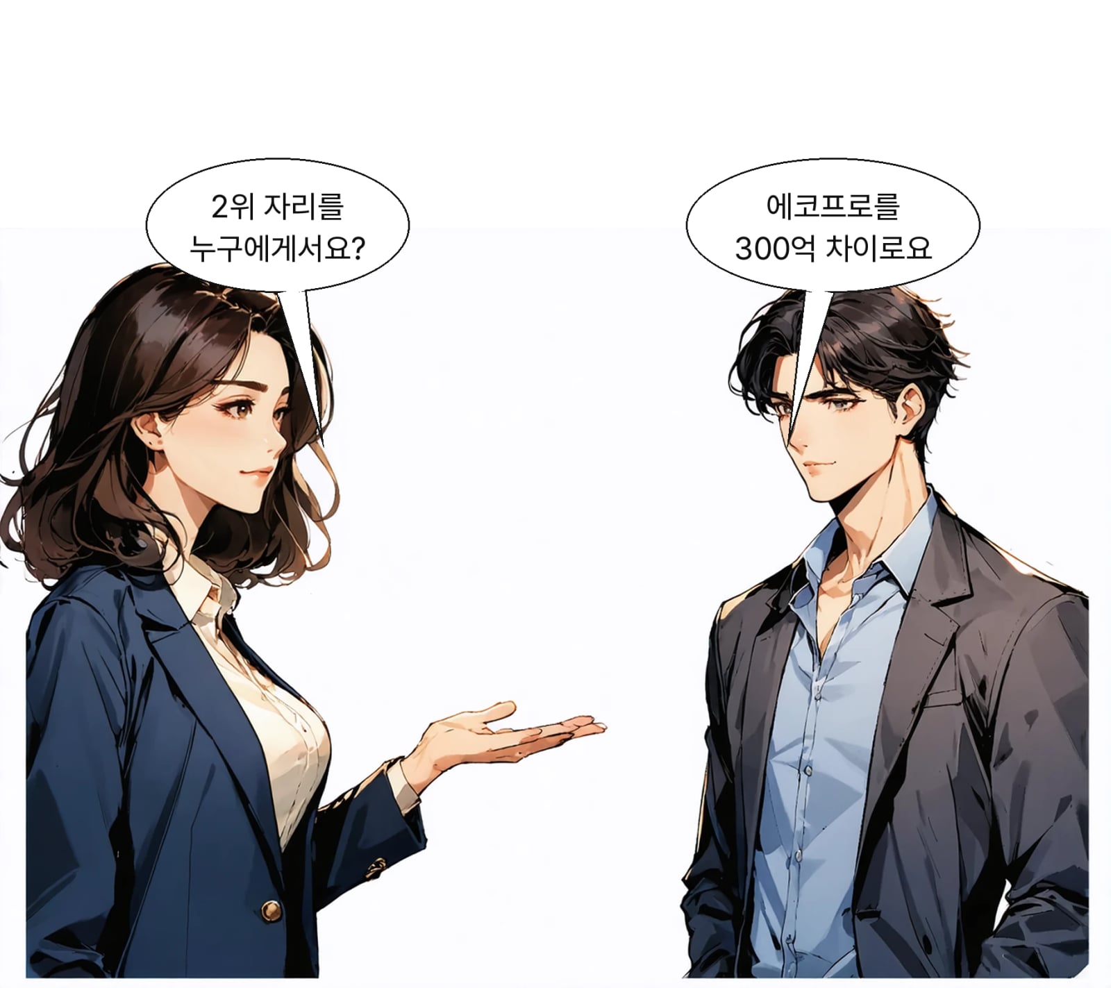 에코프로를 시총 300억 원 차이로 앞섰다