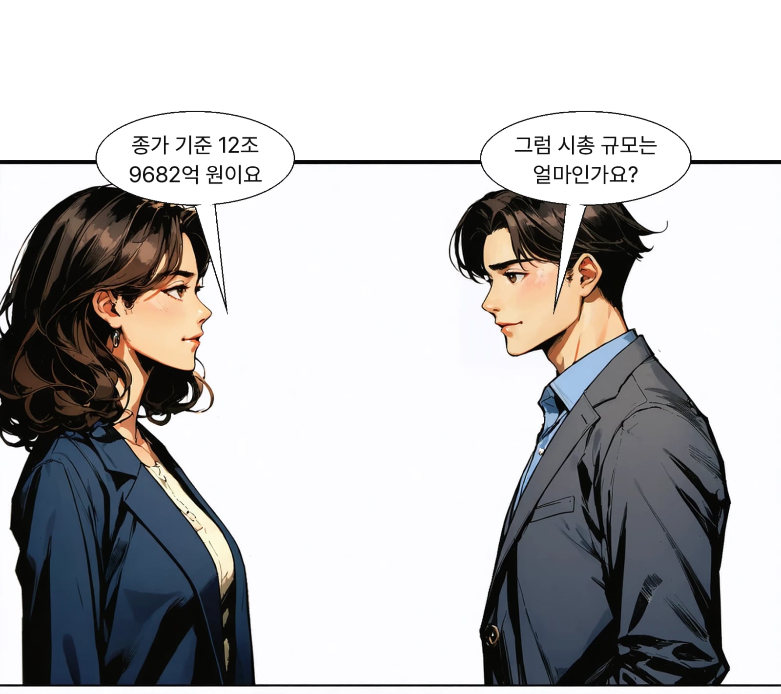 종가 기준 시가총액은 12조 9682억 원이다
