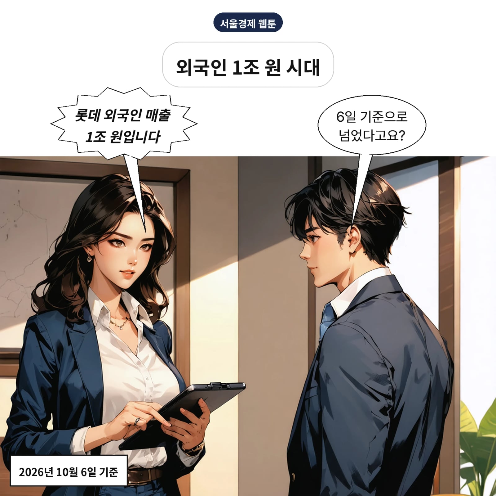 롯데백화점 올해 외국인 누적 매출이 1조 원을 넘었다