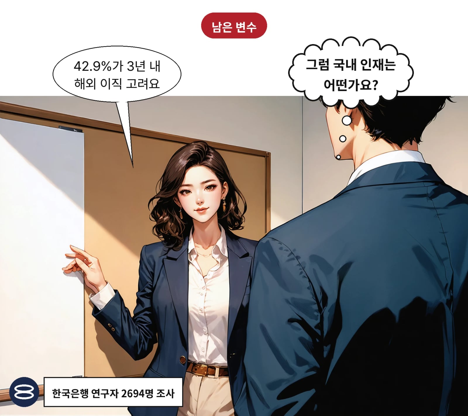 최 의원은 핵심 인력 추적 체계와 파격적 보상 마련을 촉구했다