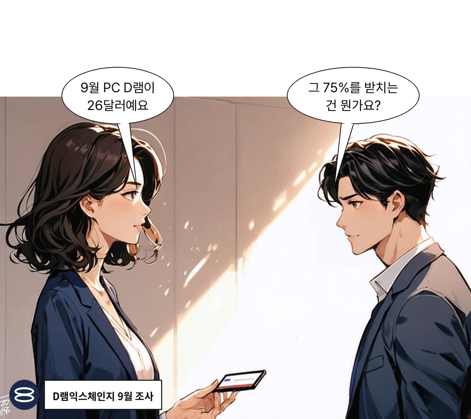 9월 PC용 D램 평균가는 26달러로 역대 최고치를 경신했다