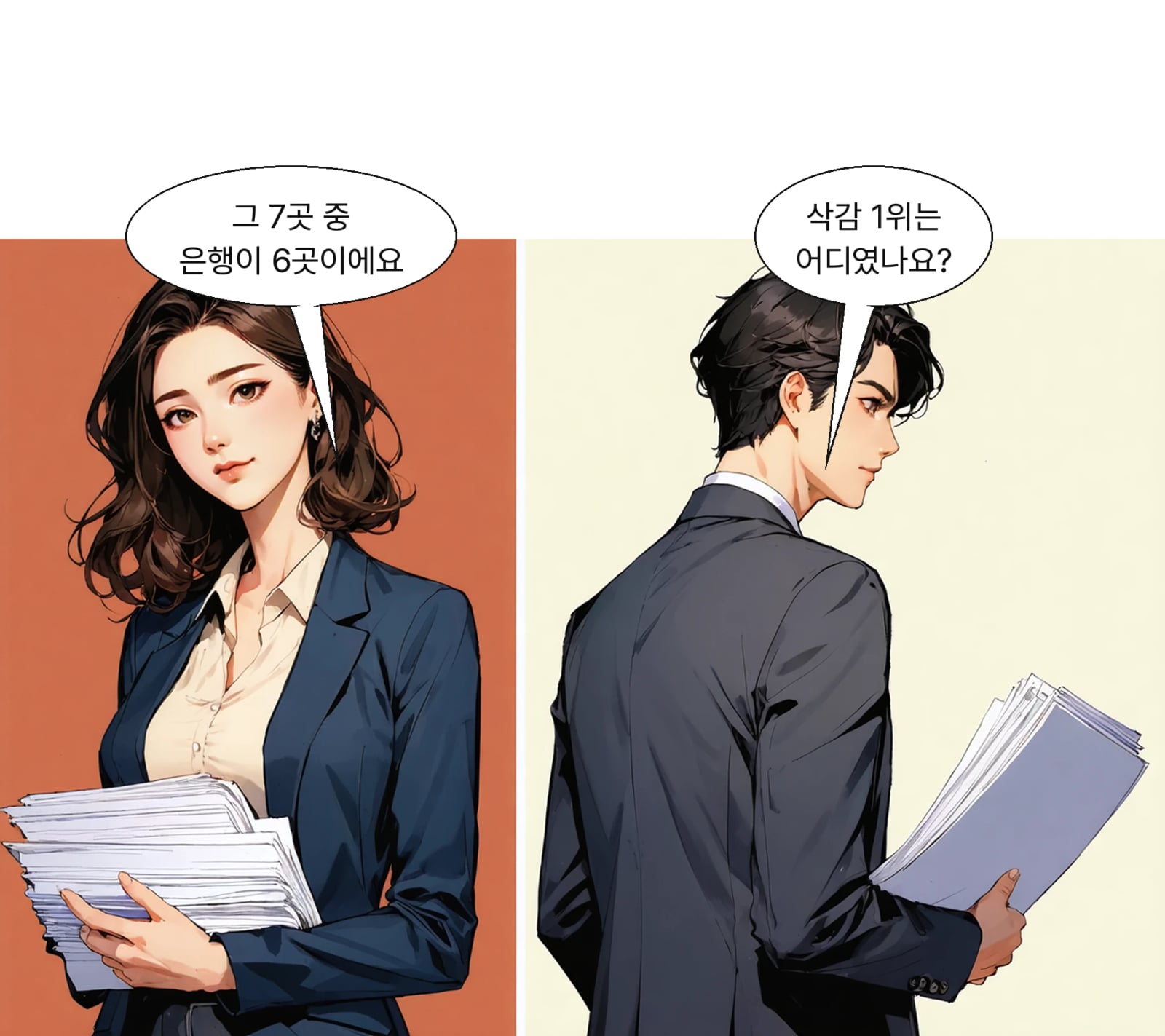 예산을 줄인 7곳 가운데 6곳이 은행으로 집계됐다