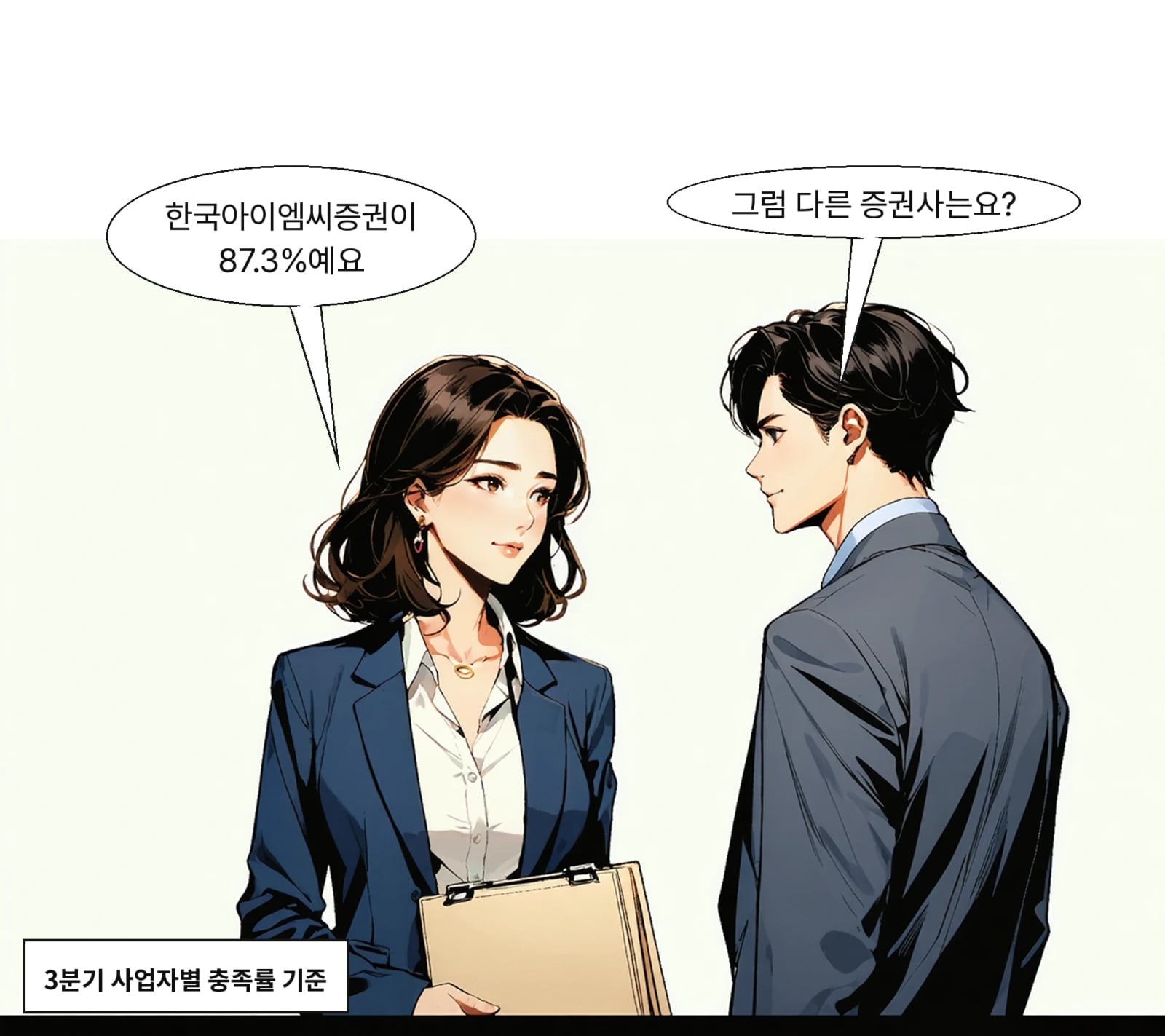 3분기 최고 충족률은 한국아이엠씨증권으로 87.3%였다