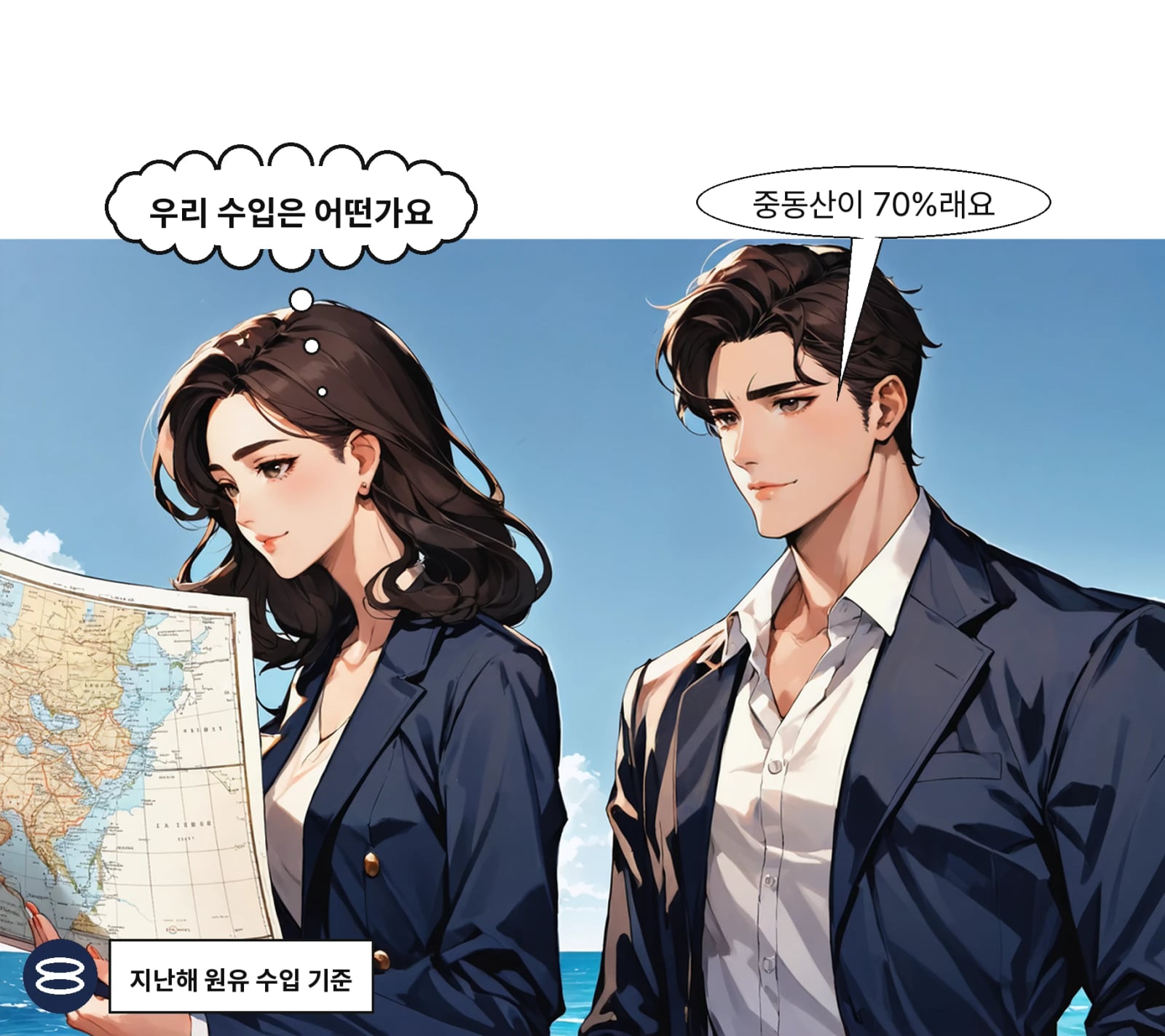 한국 원유 수입 중 중동산 비중은 70%에 달한다