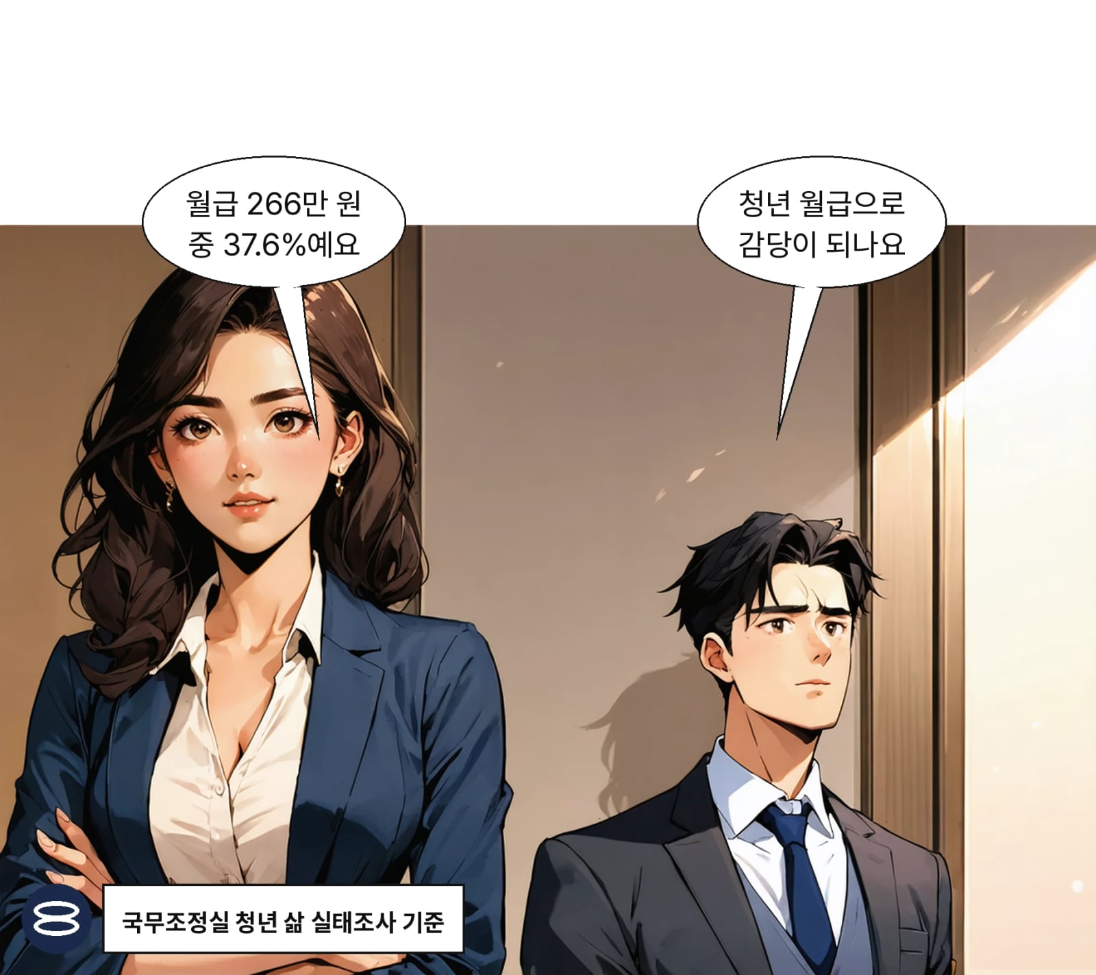 취업 청년 월평균 소득 266만 원 중 37.6%가 월세로 나간다
