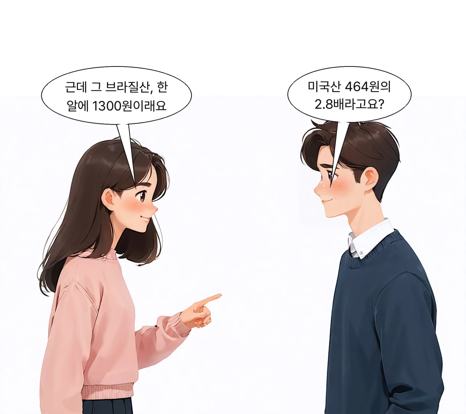 브라질산 계란 개당 수입가는 1300원으로 미국산의 2.8배다