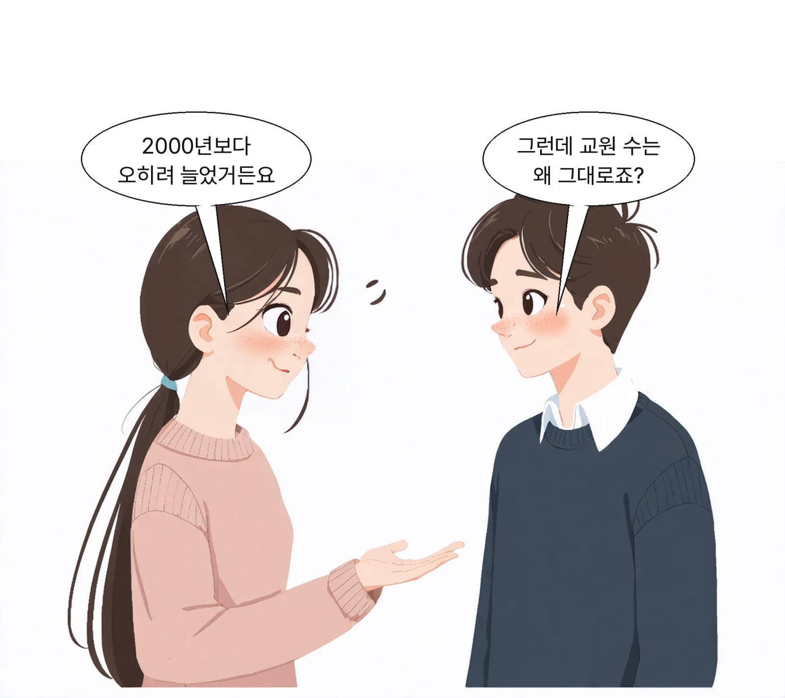 초등 교원 수는 2000년 14만 명에서 2025년 19만 3,000여 명으로 늘었다