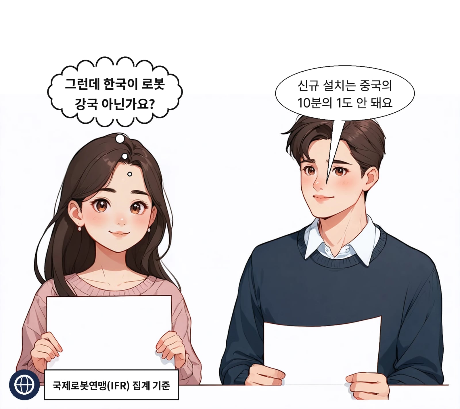 지난해 한국 로봇 신규 설치는 3만200대로 중국보다 적었다