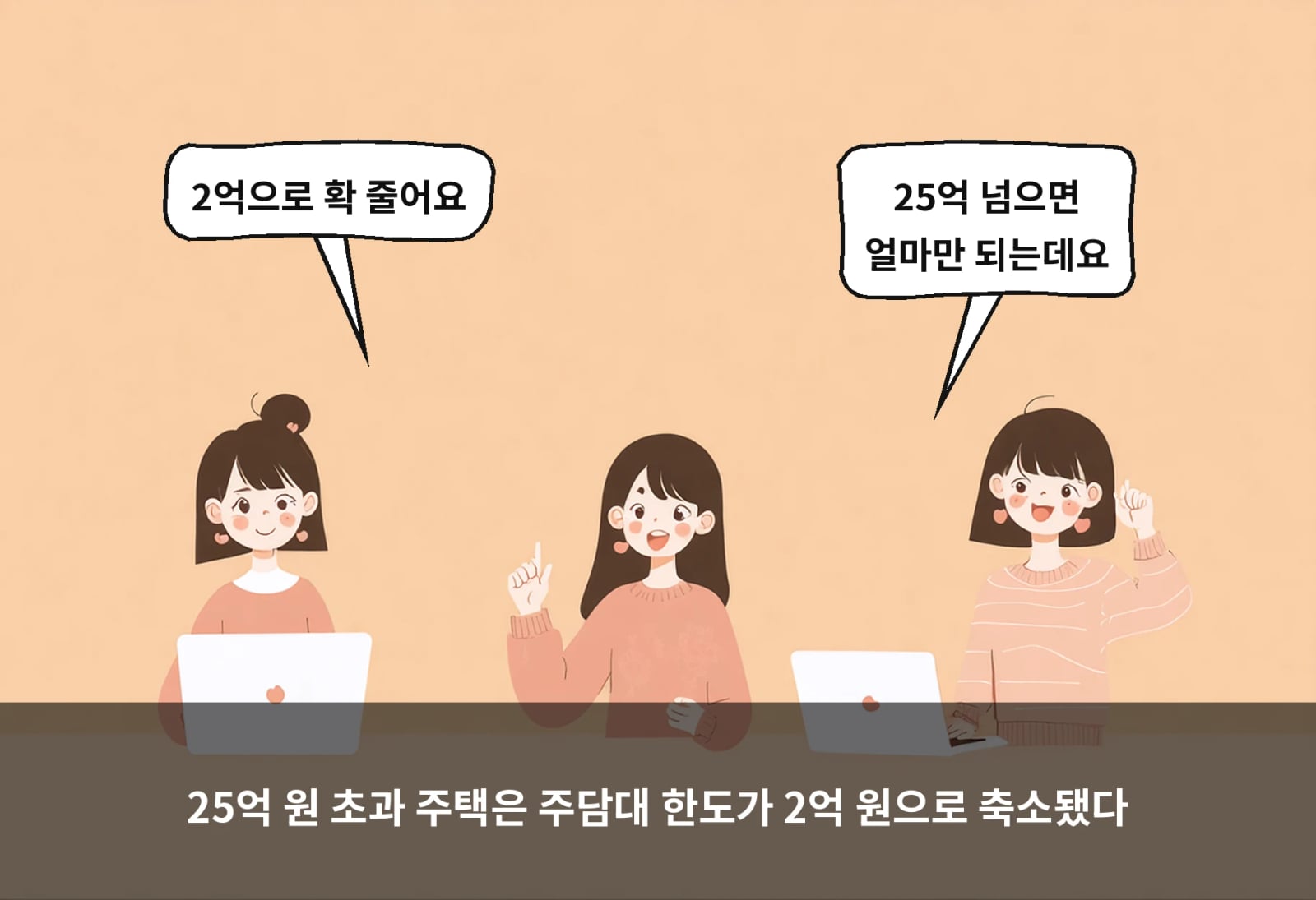 25억 원 초과 주택은 주담대 한도가 2억 원으로 축소됐다