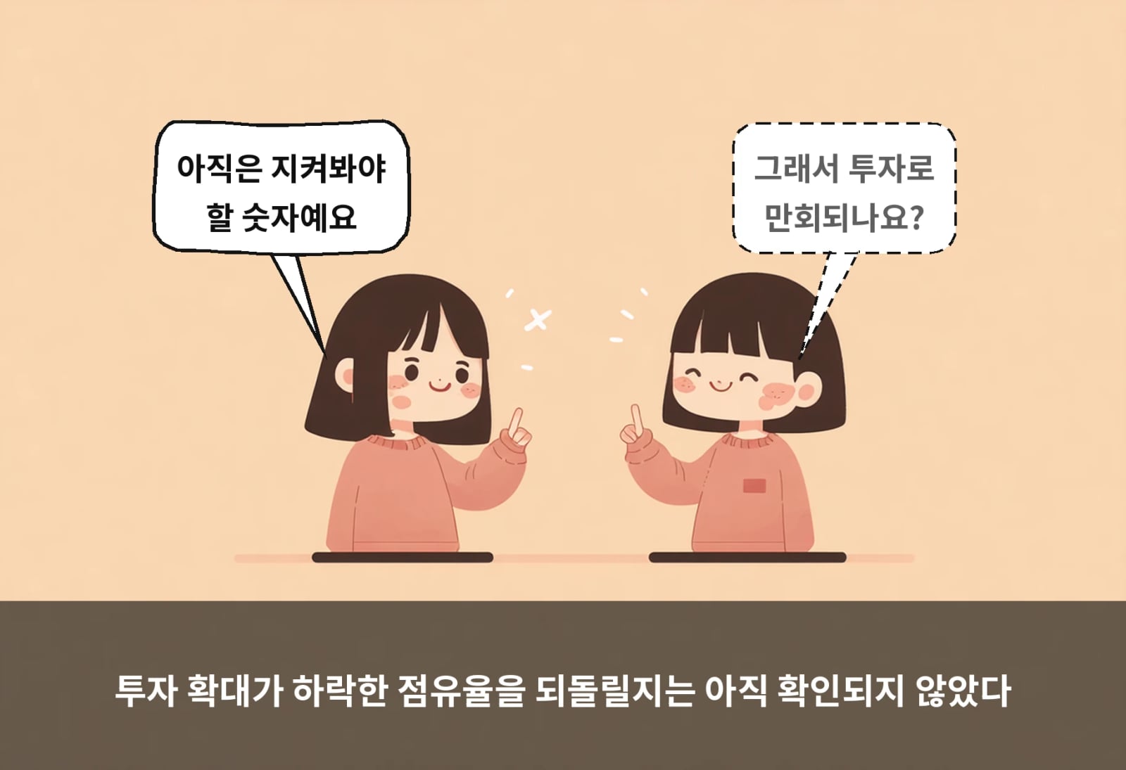 투자 확대가 하락한 점유율을 되돌릴지는 아직 확인되지 않았다