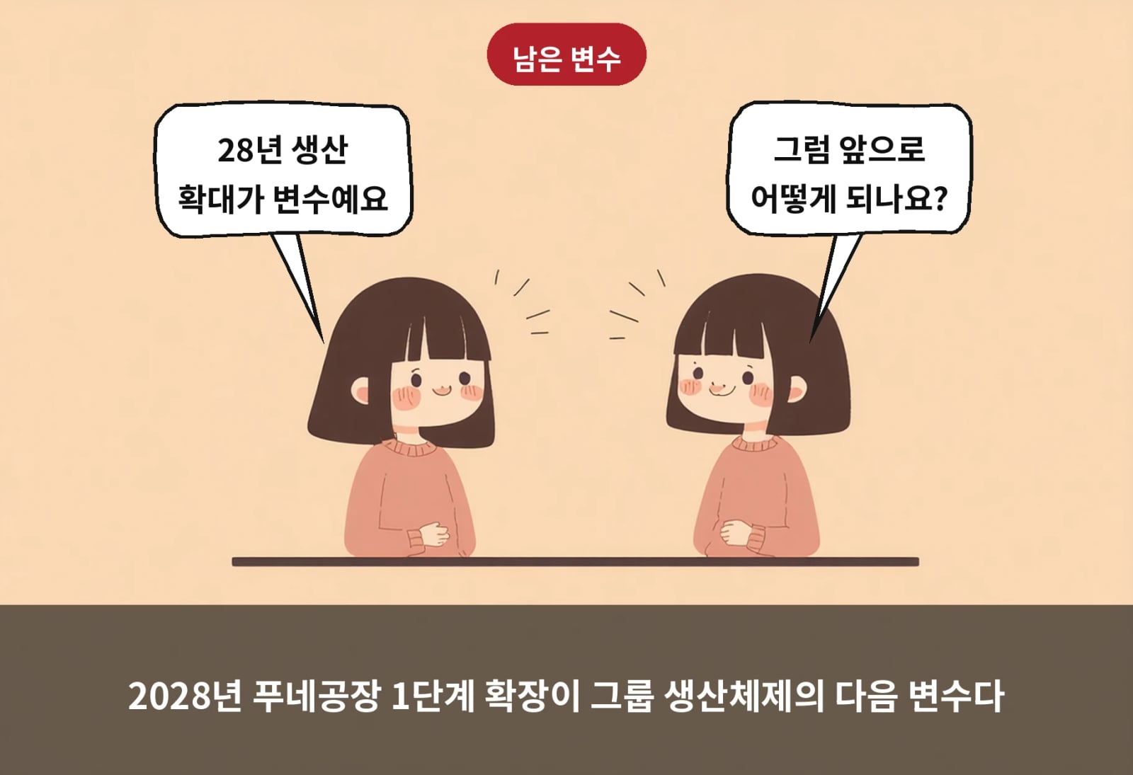 2028년 푸네공장 1단계 확장이 그룹 생산체제의 다음 변수다