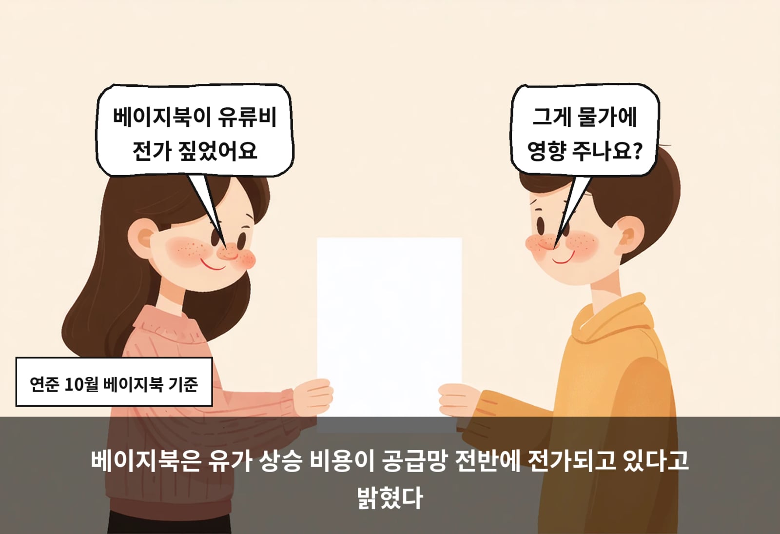 베이지북은 유가 상승 비용이 공급망 전반에 전가되고 있다고 밝혔다