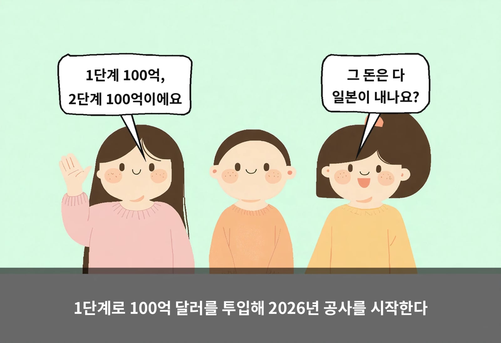 1단계로 100억 달러를 투입해 2026년 공사를 시작한다