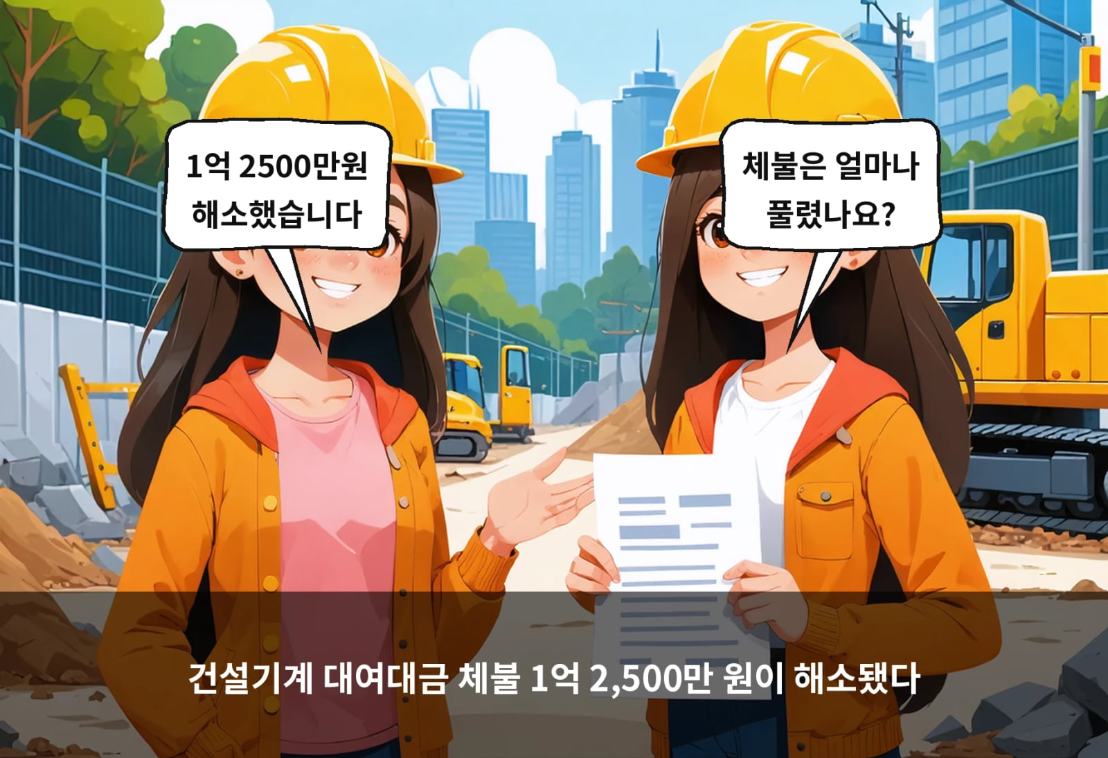 건설기계 대여대금 체불 1억 2,500만 원이 해소됐다