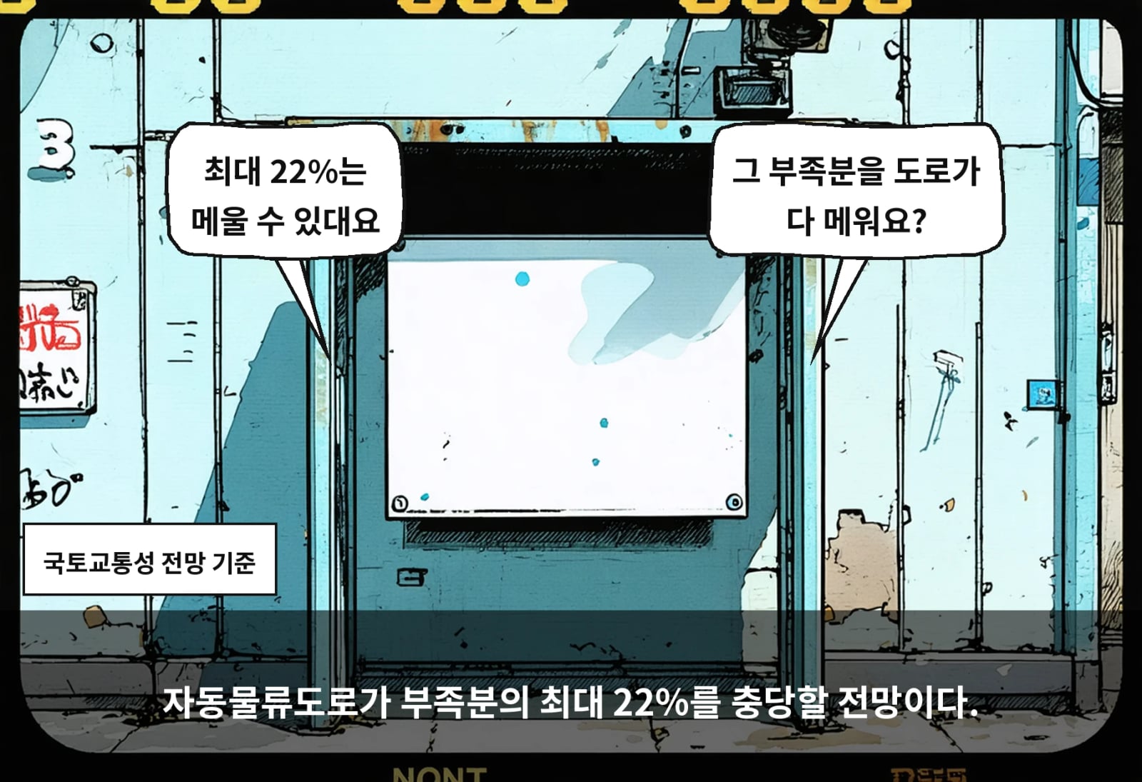 자동물류도로가 부족분의 최대 22%를 충당할 전망이다.