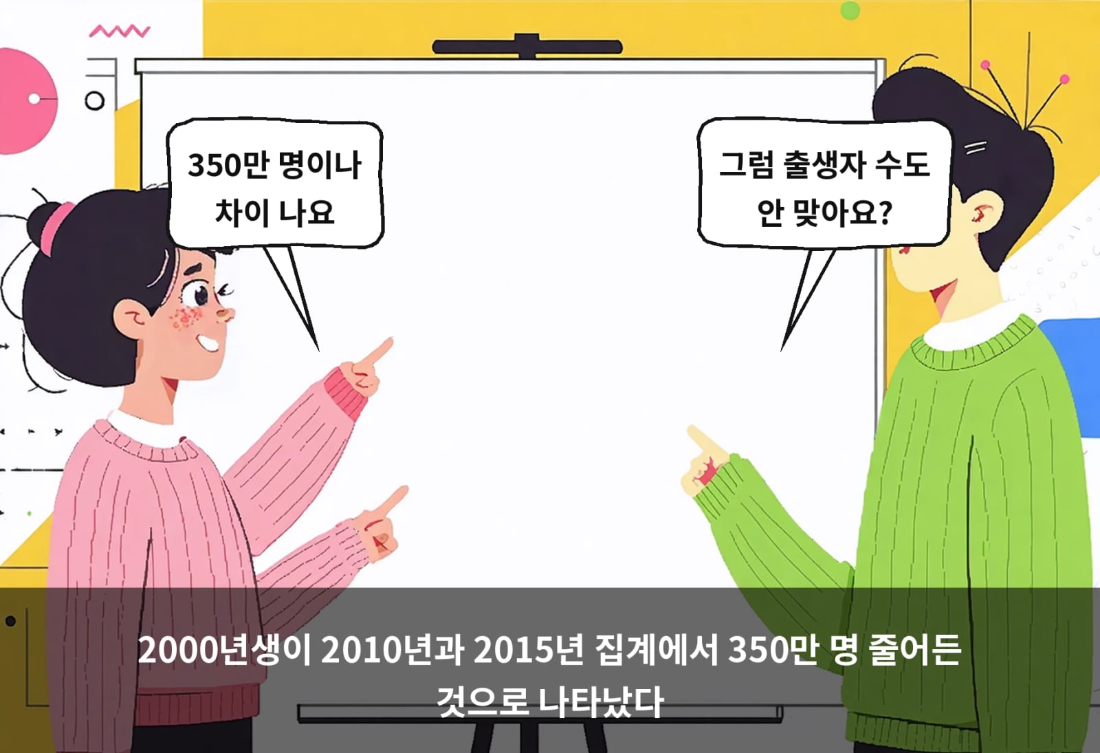 2000년생이 2010년과 2015년 집계에서 350만 명 줄어든 것으로 나타났다