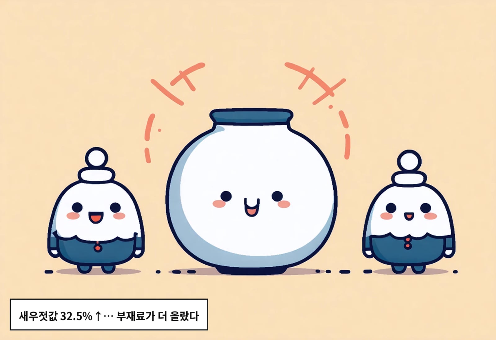 새우젓값 32.5%↑… 부재료가 더 올랐다