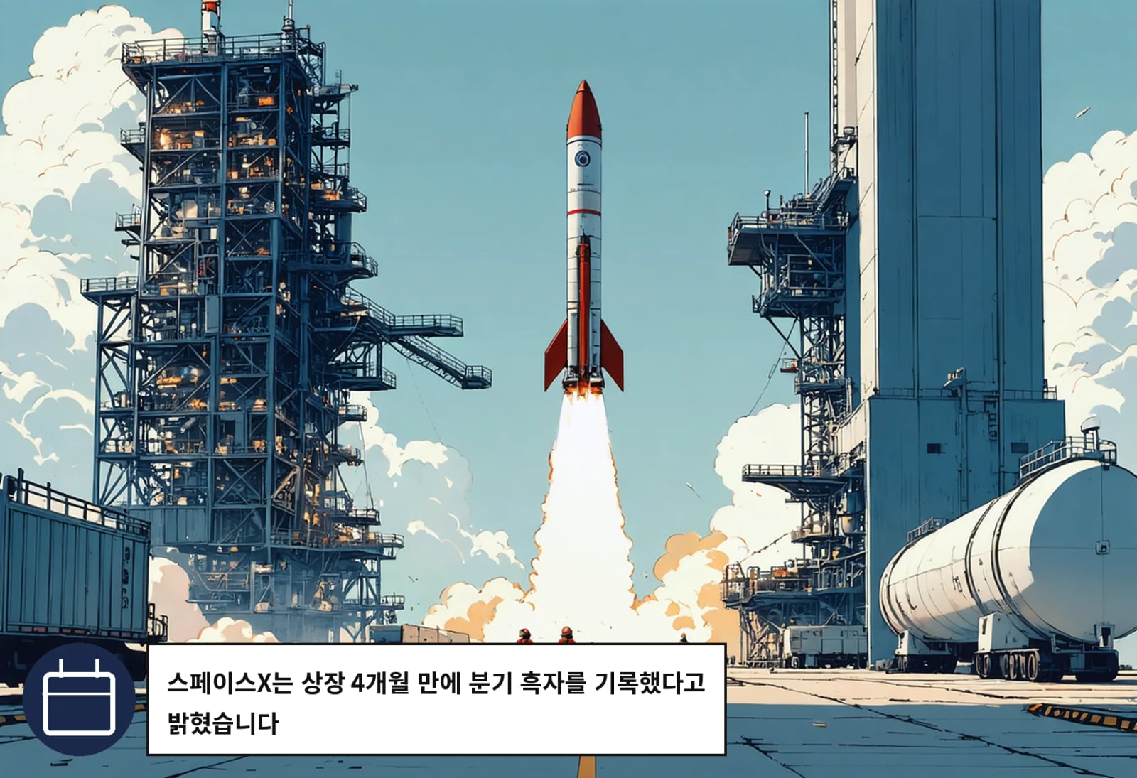 스페이스X는 상장 4개월 만에 분기 흑자를 기록했다고 밝혔습니다
