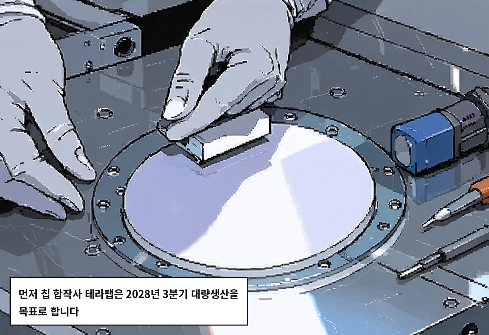 먼저 칩 합작사 테라팹은 2028년 3분기 대량생산을 목표로 합니다