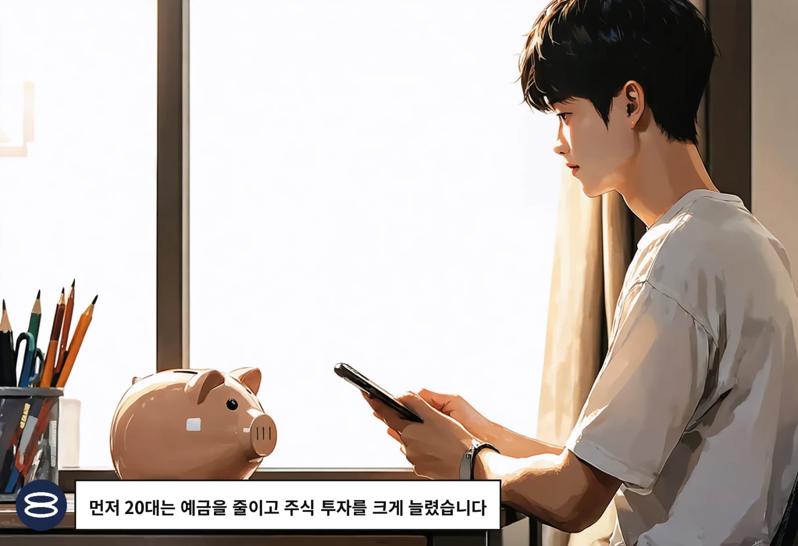 먼저 20대는 예금을 줄이고 주식 투자를 크게 늘렸습니다