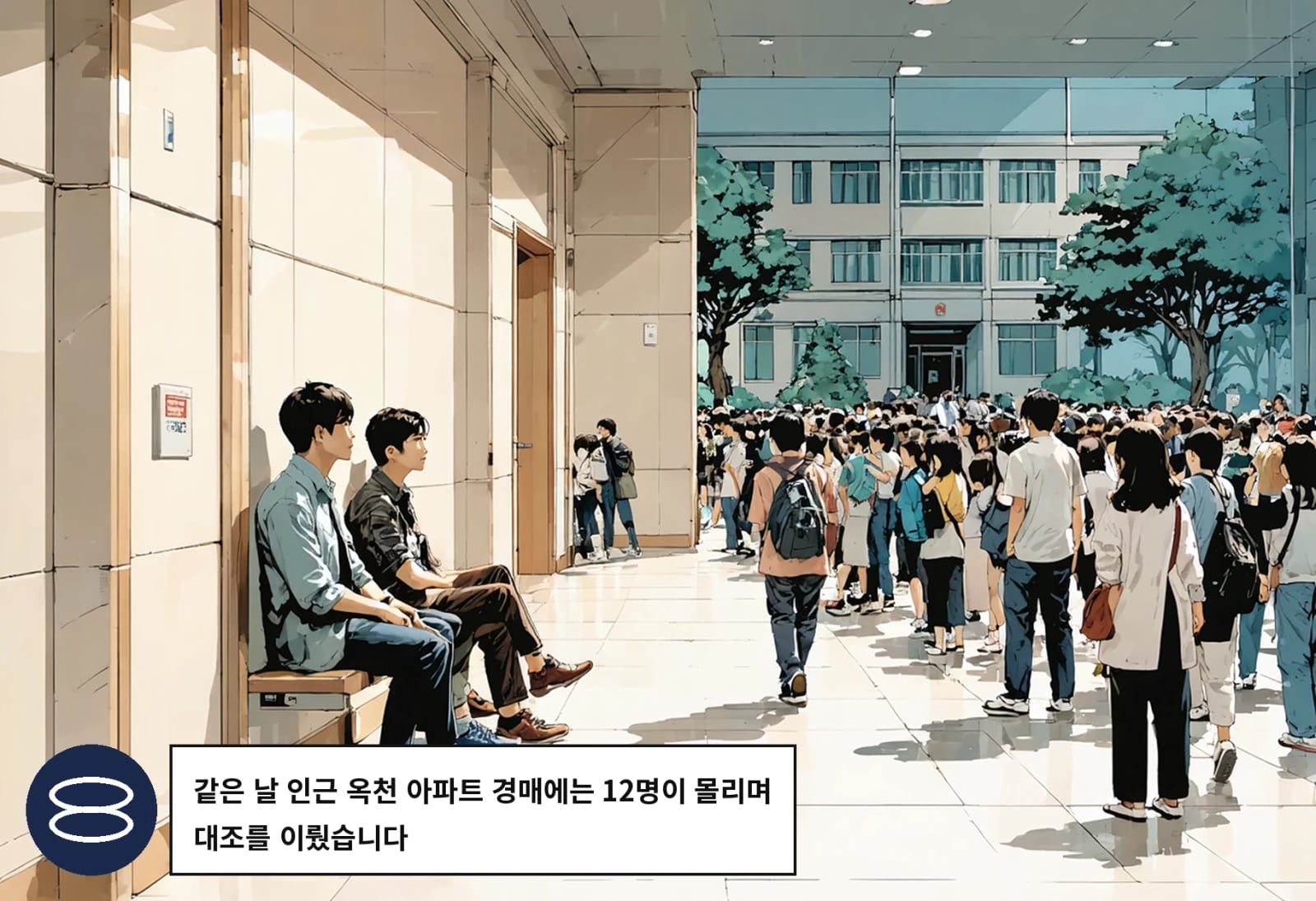 같은 날 인근 옥천 아파트 경매에는 12명이 몰리며 대조를 이뤘습니다