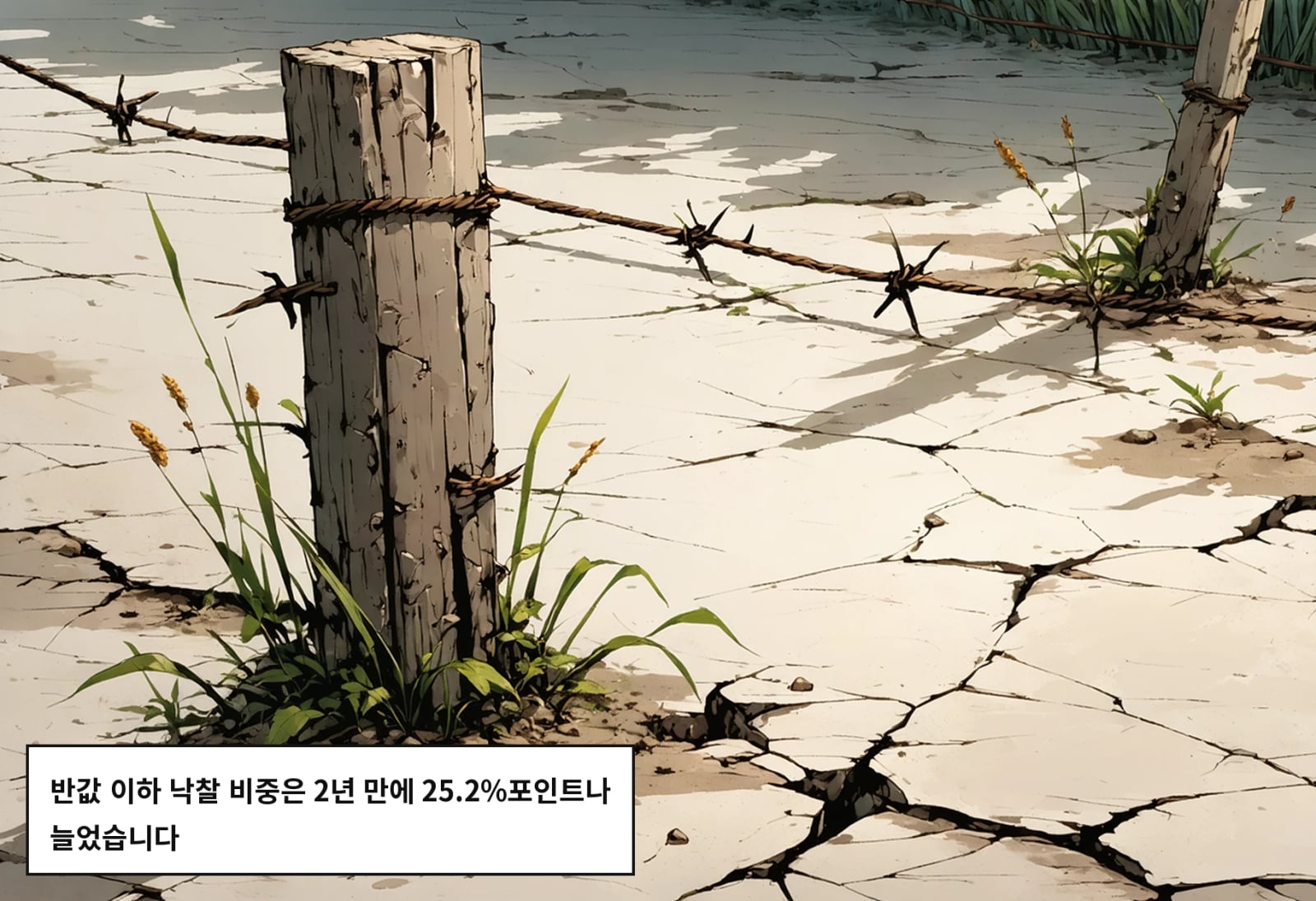 반값 이하 낙찰 비중은 2년 만에 25.2%포인트나 늘었습니다