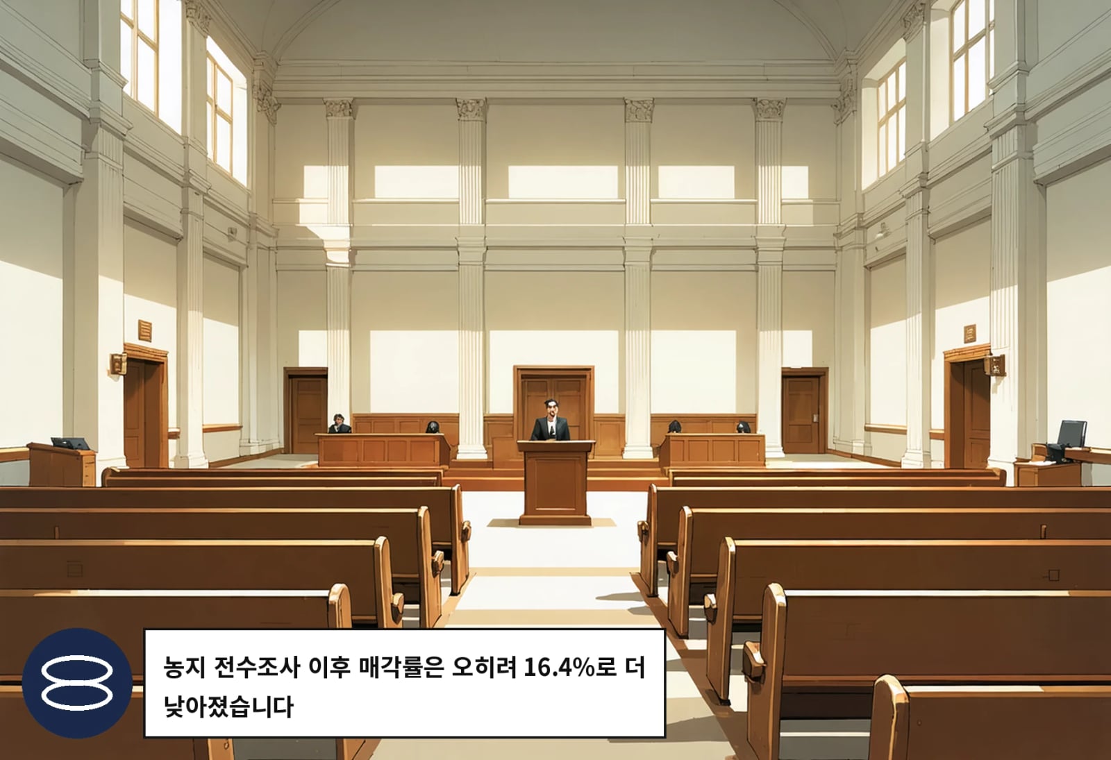 농지 전수조사 이후 매각률은 오히려 16.4%로 더 낮아졌습니다