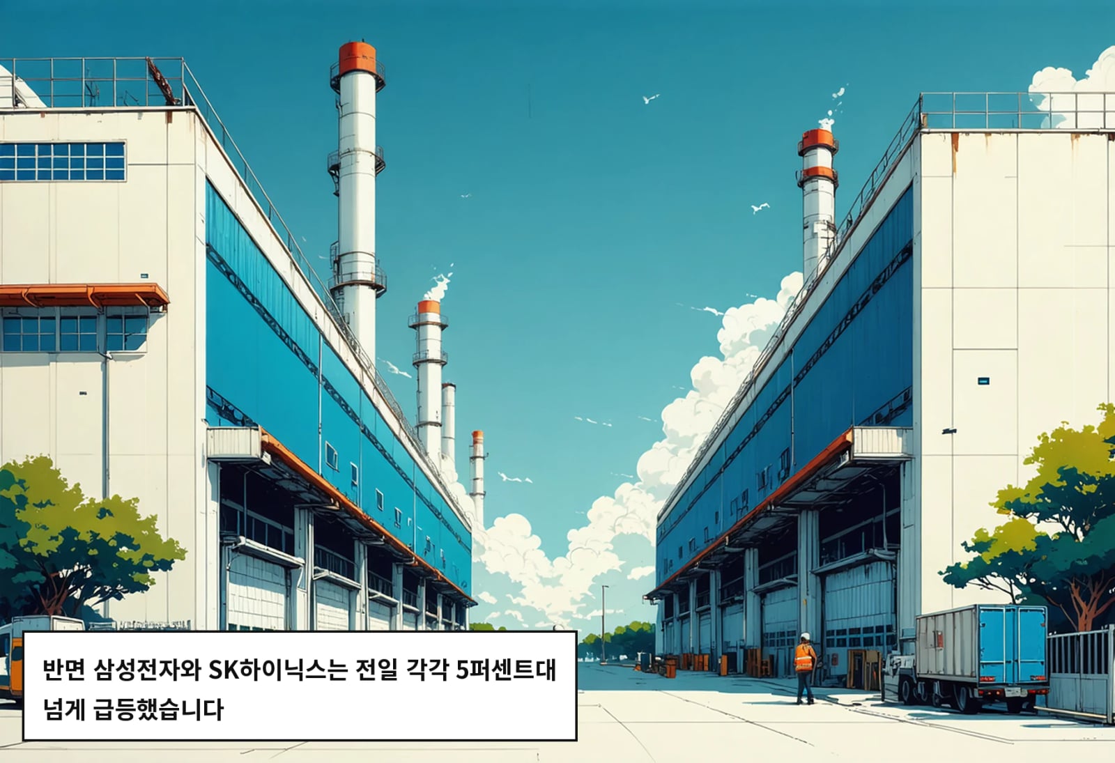 반면 삼성전자와 SK하이닉스는 전일 각각 5퍼센트대 넘게 급등했습니다