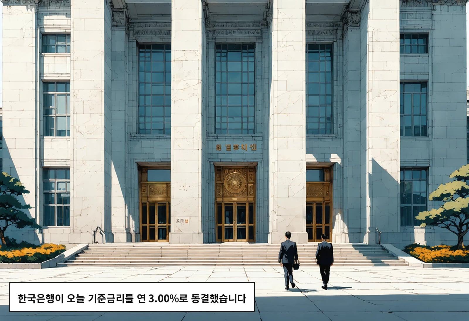 한국은행이 오늘 기준금리를 연 3.00%로 동결했습니다