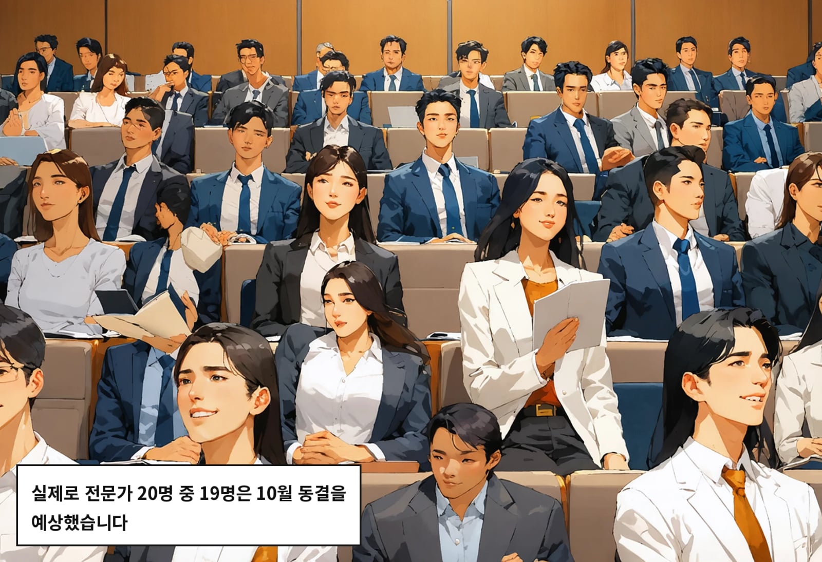 실제로 전문가 20명 중 19명은 10월 동결을 예상했습니다