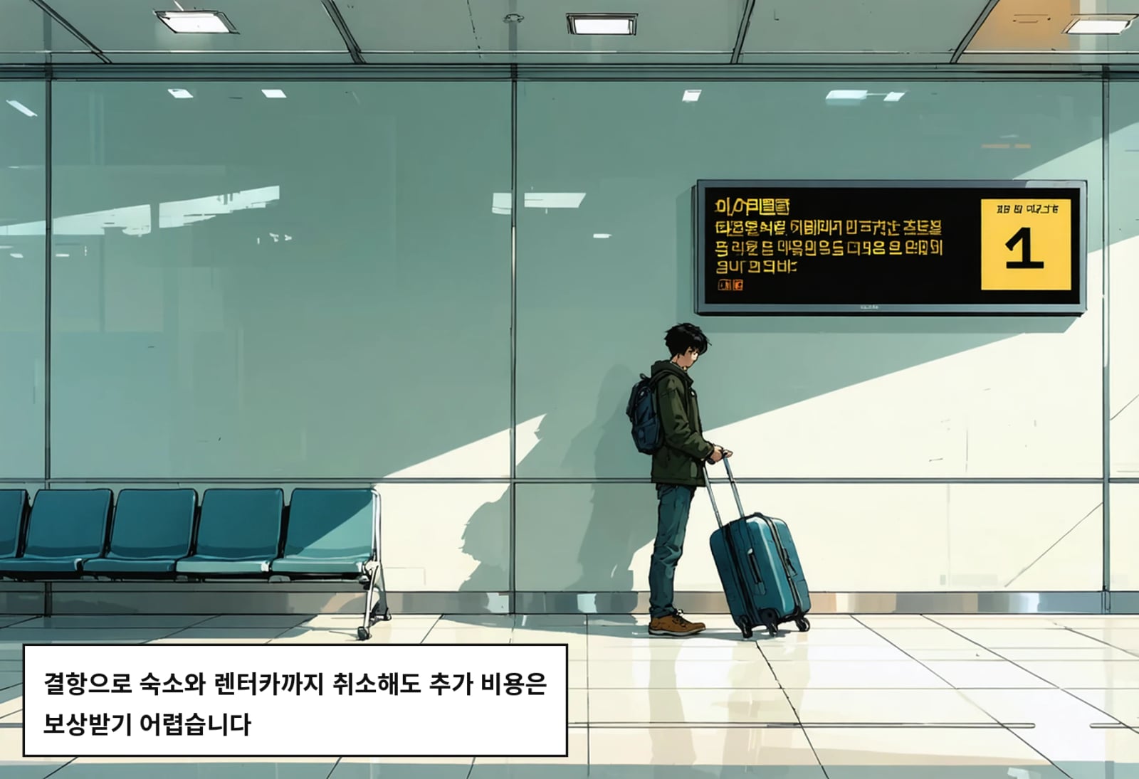 결항으로 숙소와 렌터카까지 취소해도 추가 비용은 보상받기 어렵습니다