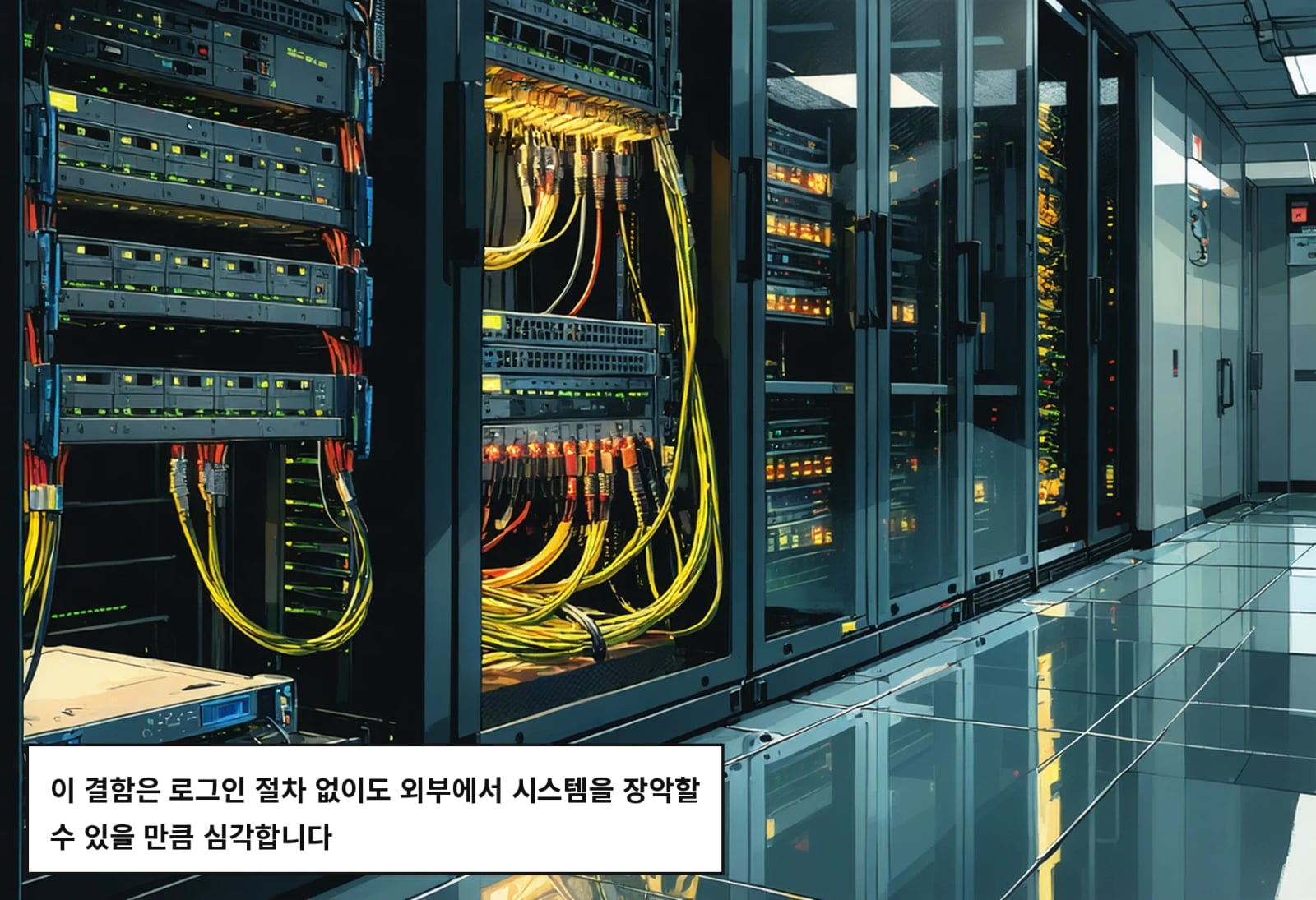 이 결함은 로그인 절차 없이도 외부에서 시스템을 장악할 수 있을 만큼 심각합니다