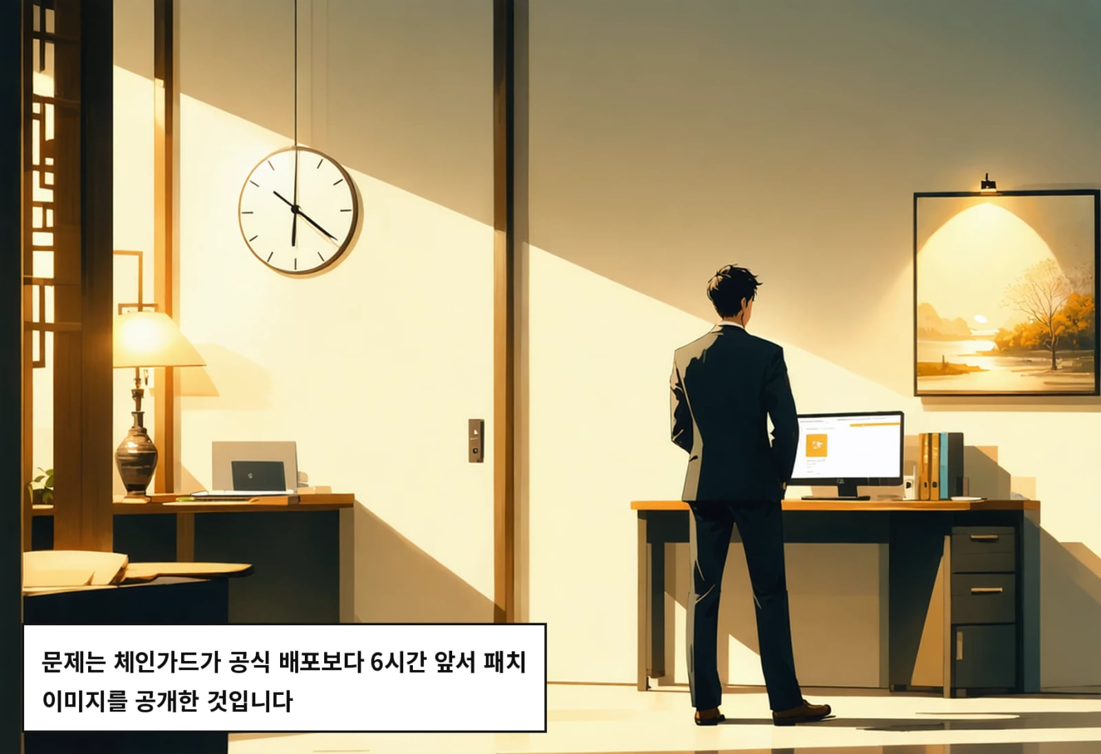 문제는 체인가드가 공식 배포보다 6시간 앞서 패치 이미지를 공개한 것입니다