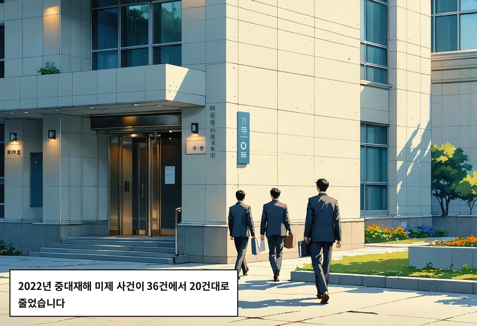 2022년 중대재해 미제 사건이 36건에서 20건대로 줄었습니다